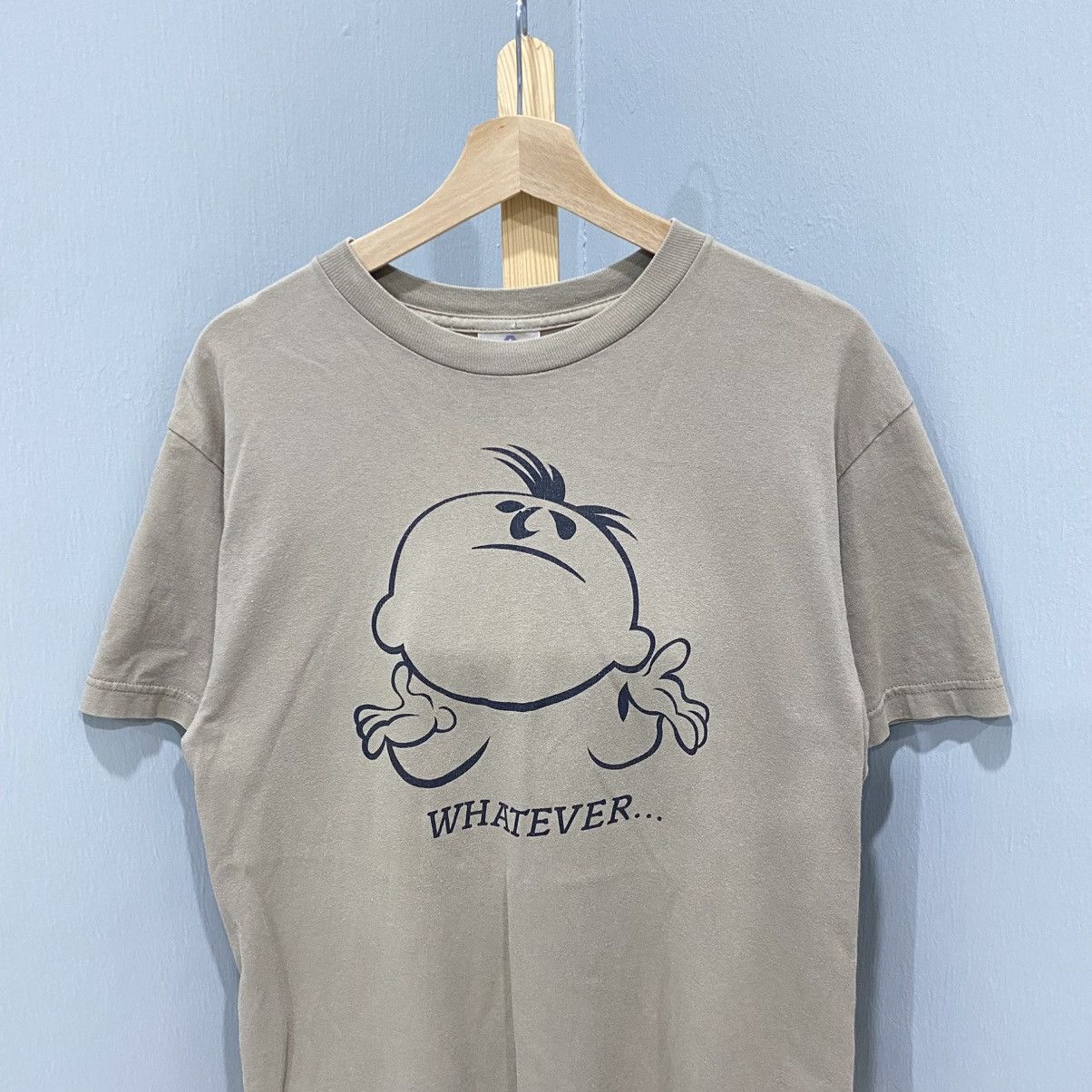 Vintage Vintage 00s Lemon Head “Whatever” Shrug Funny Graphic TShirt Size US M / EU 48-50 / 2 - 3 Thumbnail