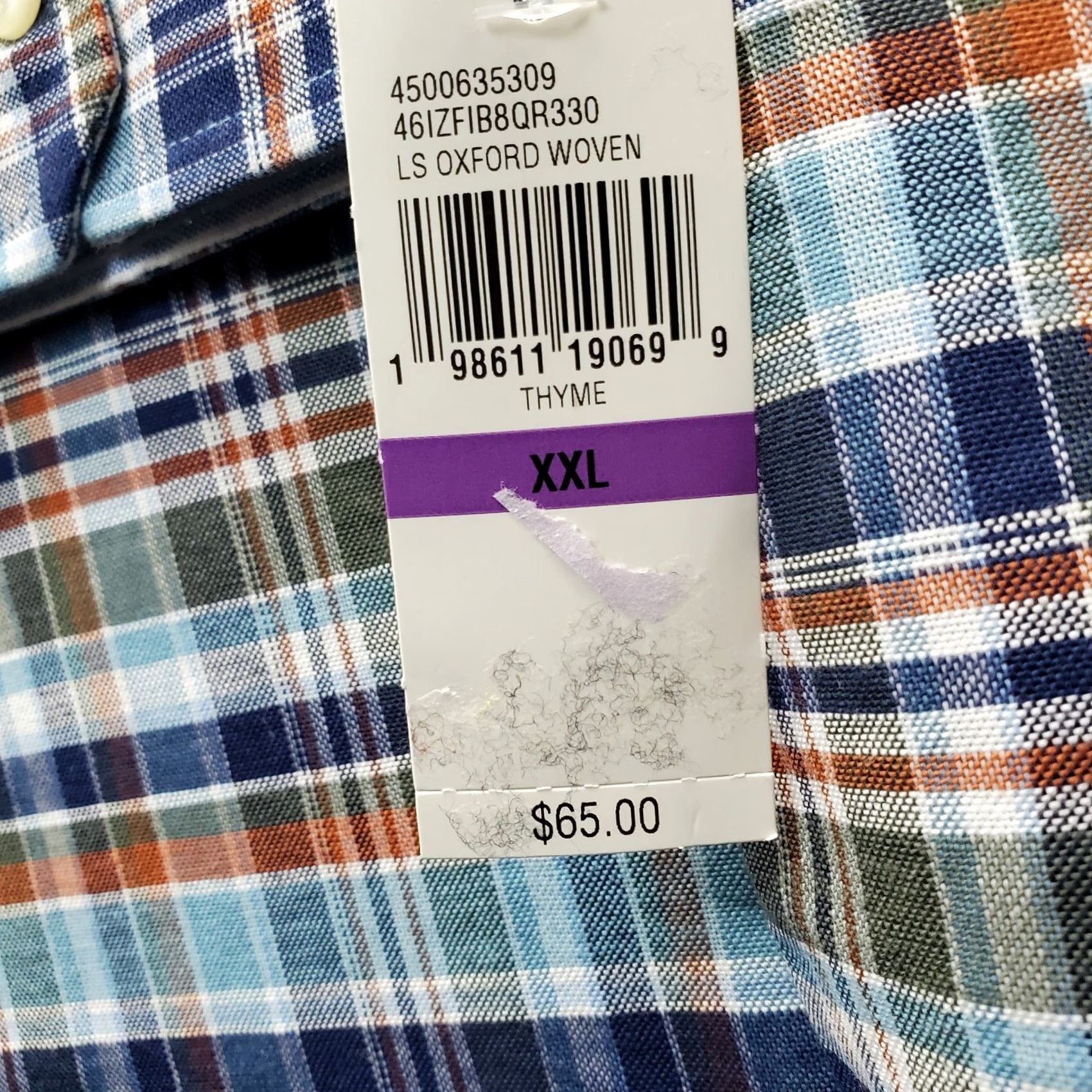 Izod IZOD Shirt Mens XXL Multi Plaid Woven Oxford Long Sleeve Collared Button-Down Size US XXL / EU 58 / 5 - 6 Thumbnail