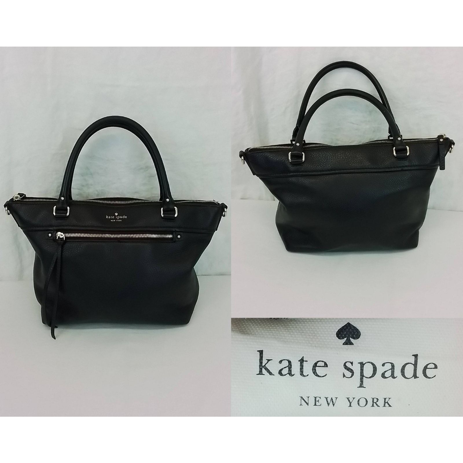 Kate Spade Kate Spade Leather Handbag Purse Black Gold Top Handle Size ONE SIZE - 1 Thumbnail