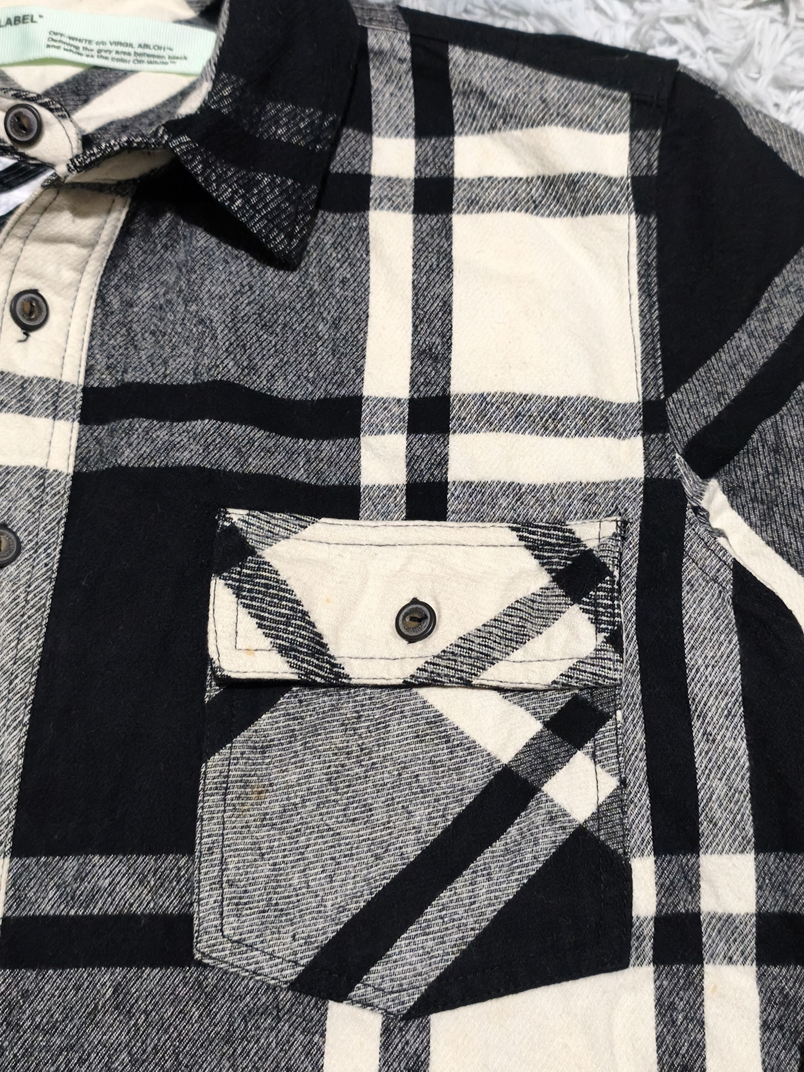 Off-White Off-White c/o Virgil Abloh Stencil Flannel Shirt Size US S / EU 44-46 / 1 - 8 Thumbnail