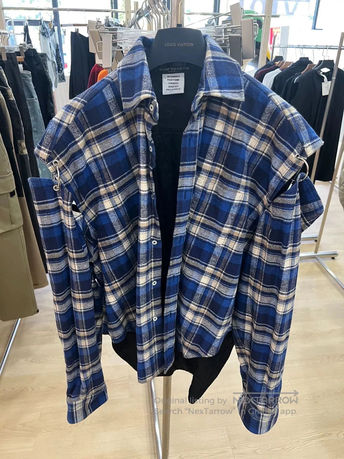 Vetements Vetements 16FW Runway Hoop Shoulder Plaid Shirt. Size XS / US 0-2 / IT 36-38 - 1 Thumbnail