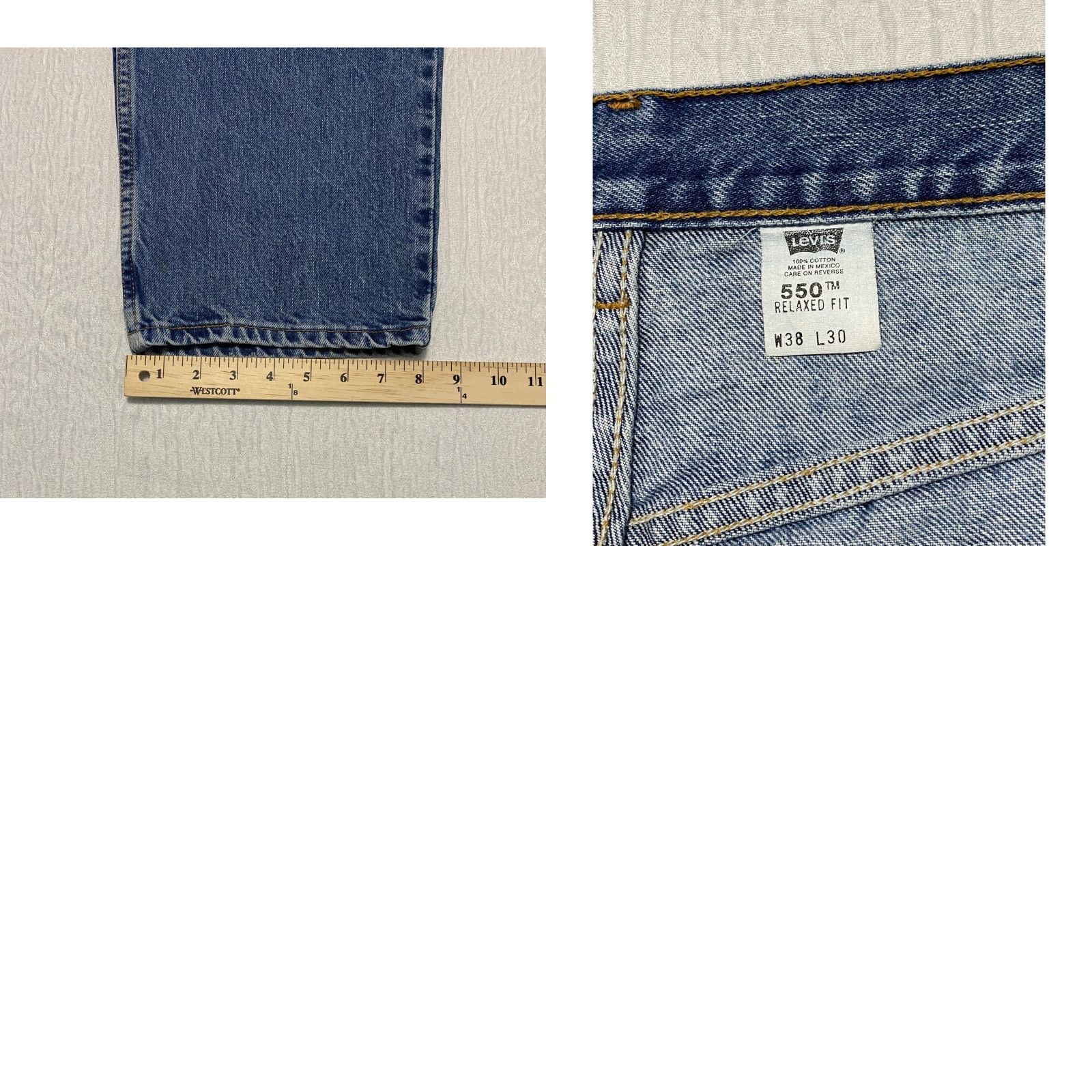 Levi's VINTAGE Levi's 550 Jeans Mens Regular 36 Blue Denim Straight 30 Inseam Relaxed Fit 90s Size US 36 / EU 52 - 8 Thumbnail