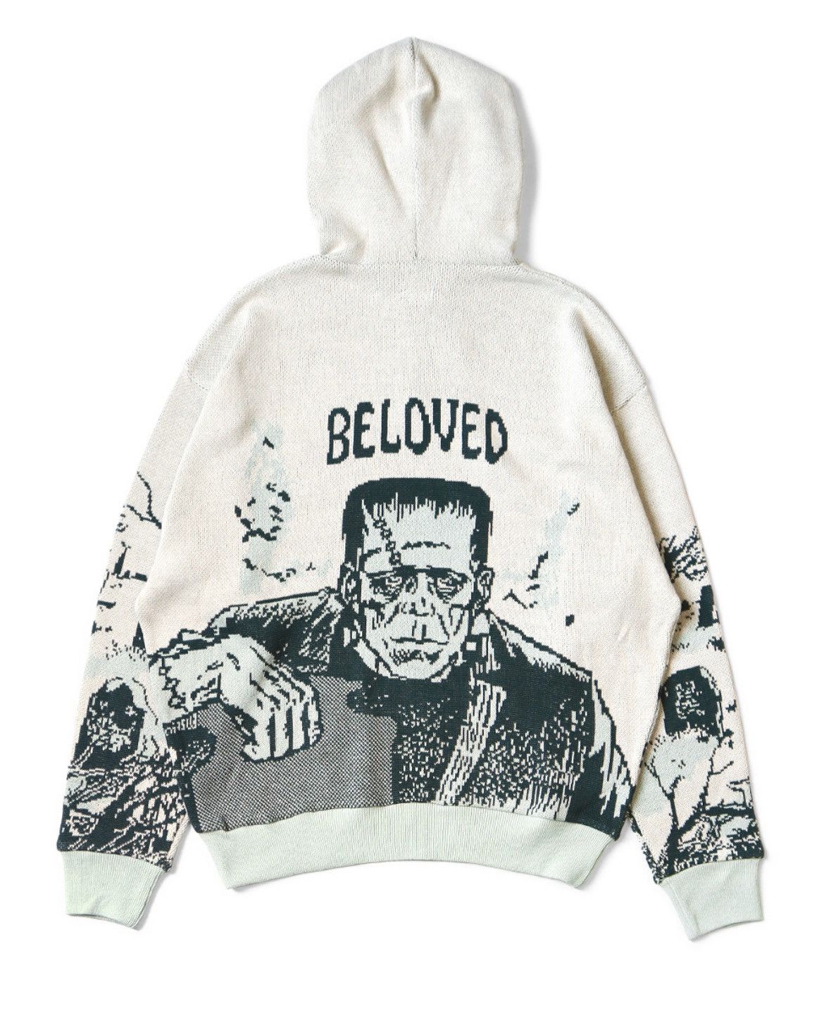 Kapital 8G Jacquard Knit hoodie Sweater (BELOVED Mr_) size 3 Size US L / EU 52-54 / 3 - 2 Thumbnail