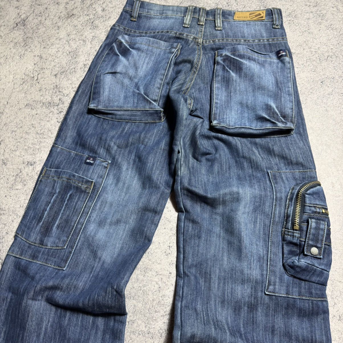 Vintage Archive Multi-pocket Faded Cargo Jeans Pants Size US 29 - 5 Thumbnail