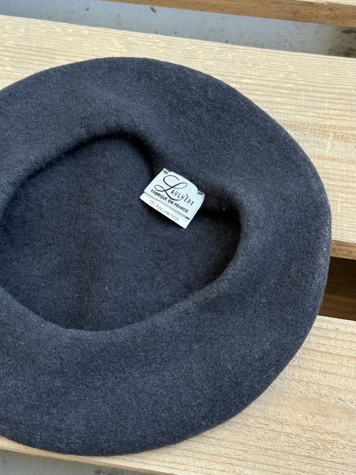 Designer Pierre Laulhere Made in France Wool Grey Beret Unisex Hat Size ONE SIZE - 5 Thumbnail