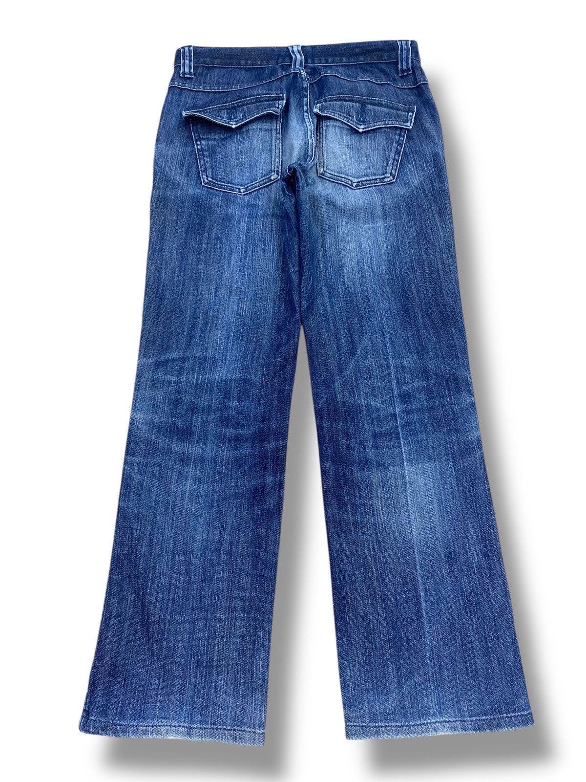 Uniqlo Uniqlo Blue Faded Wash Style Whiskers Jeans Size US 28 / EU 44 - 3 Thumbnail