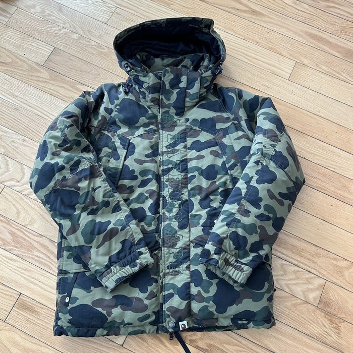 Bape 1st store camo down jacket