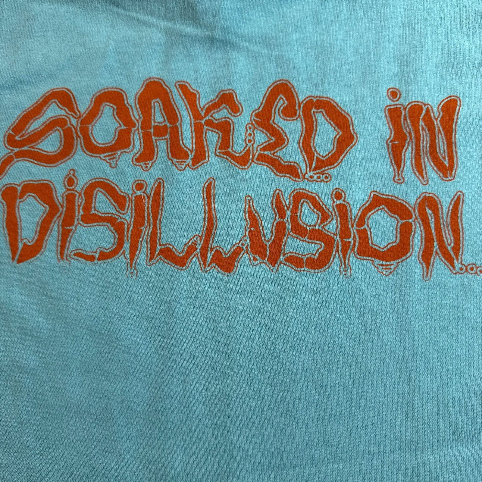 Other Soaked in Disillusion Band Baby Blue T-Shirt Size M Vein.fm Size US M / EU 48-50 / 2 - 5 Thumbnail