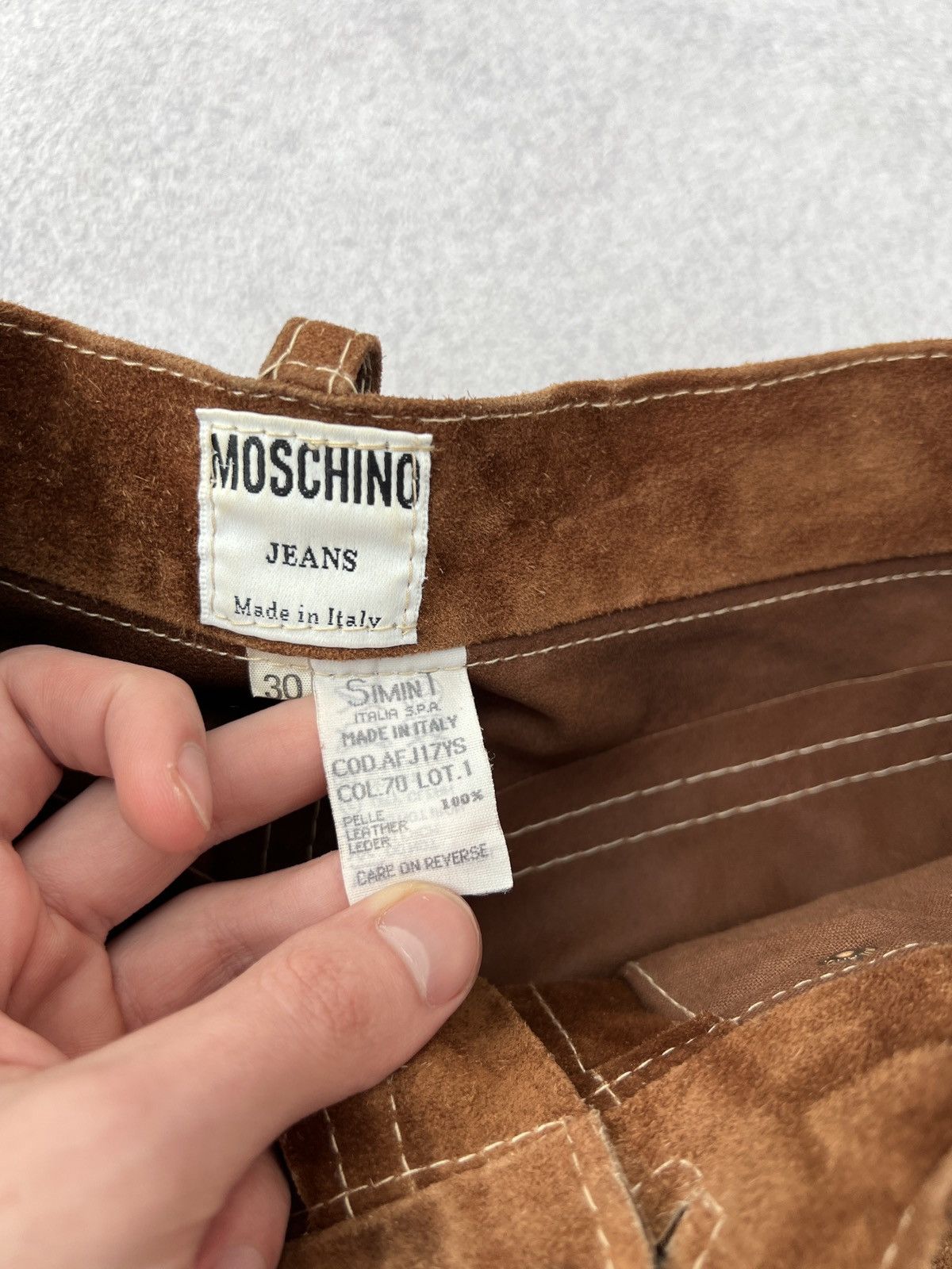 Designer × Moschino × Vintage Vintage Moschino Leather Women’s Rare Pants Cowboy Style Size 30" / US 8 / IT 44 - 13 Thumbnail