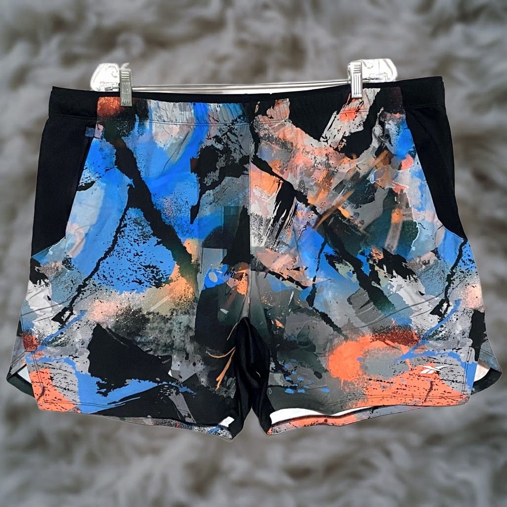 Reebok Reebok TS Strength Shorts Mens 2XL Colorful 3.0 All Over Print Athletic Abstract Colorblock Gym & Training Mens 2XL Black Size US 39 - 1 Thumbnail