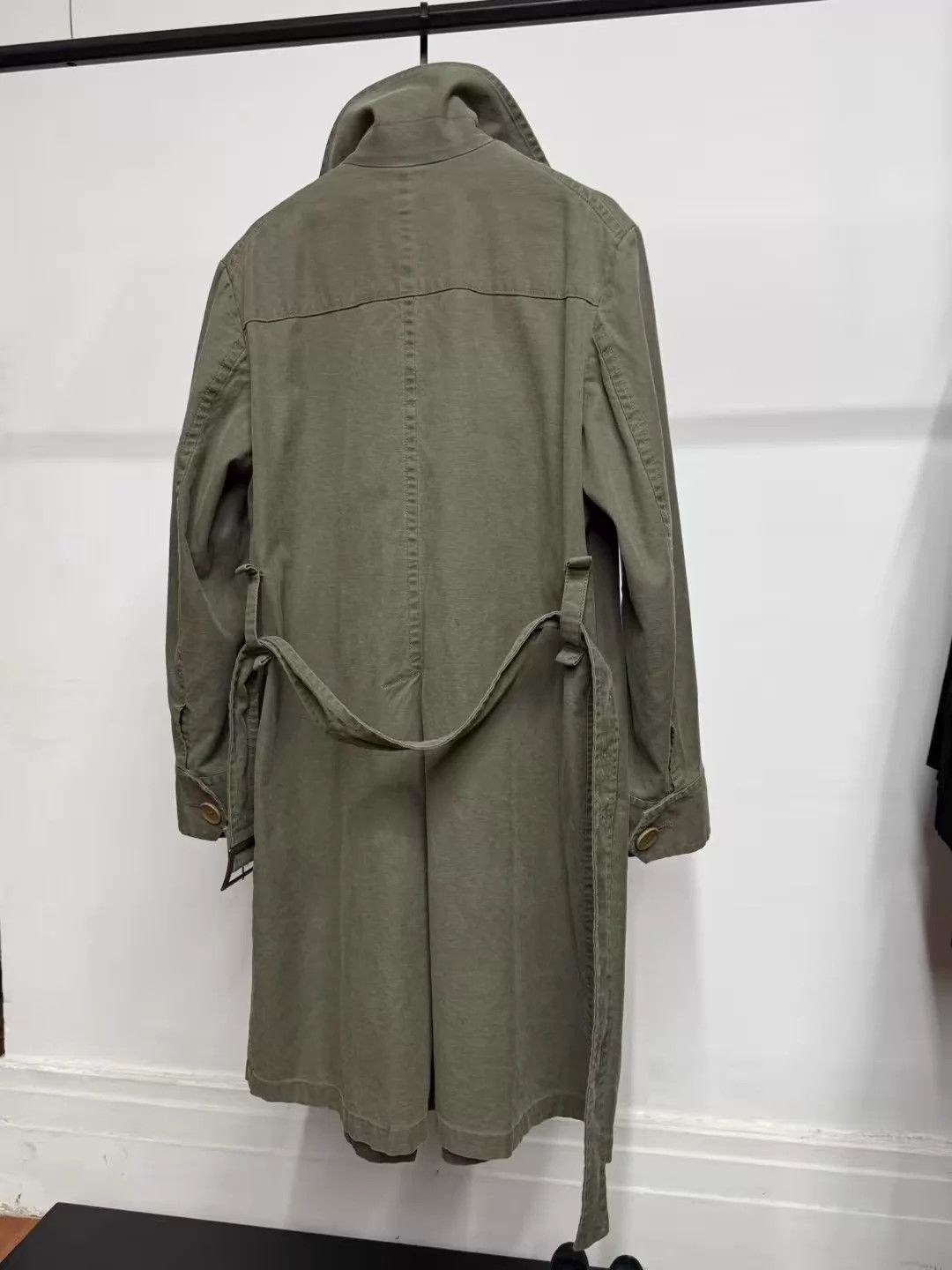 Yohji Yamamoto Yohji Yamamoto Pickle Green Trench w/ Detachable Belt Size M / US 6-8 / IT 42-44 - 6 Thumbnail