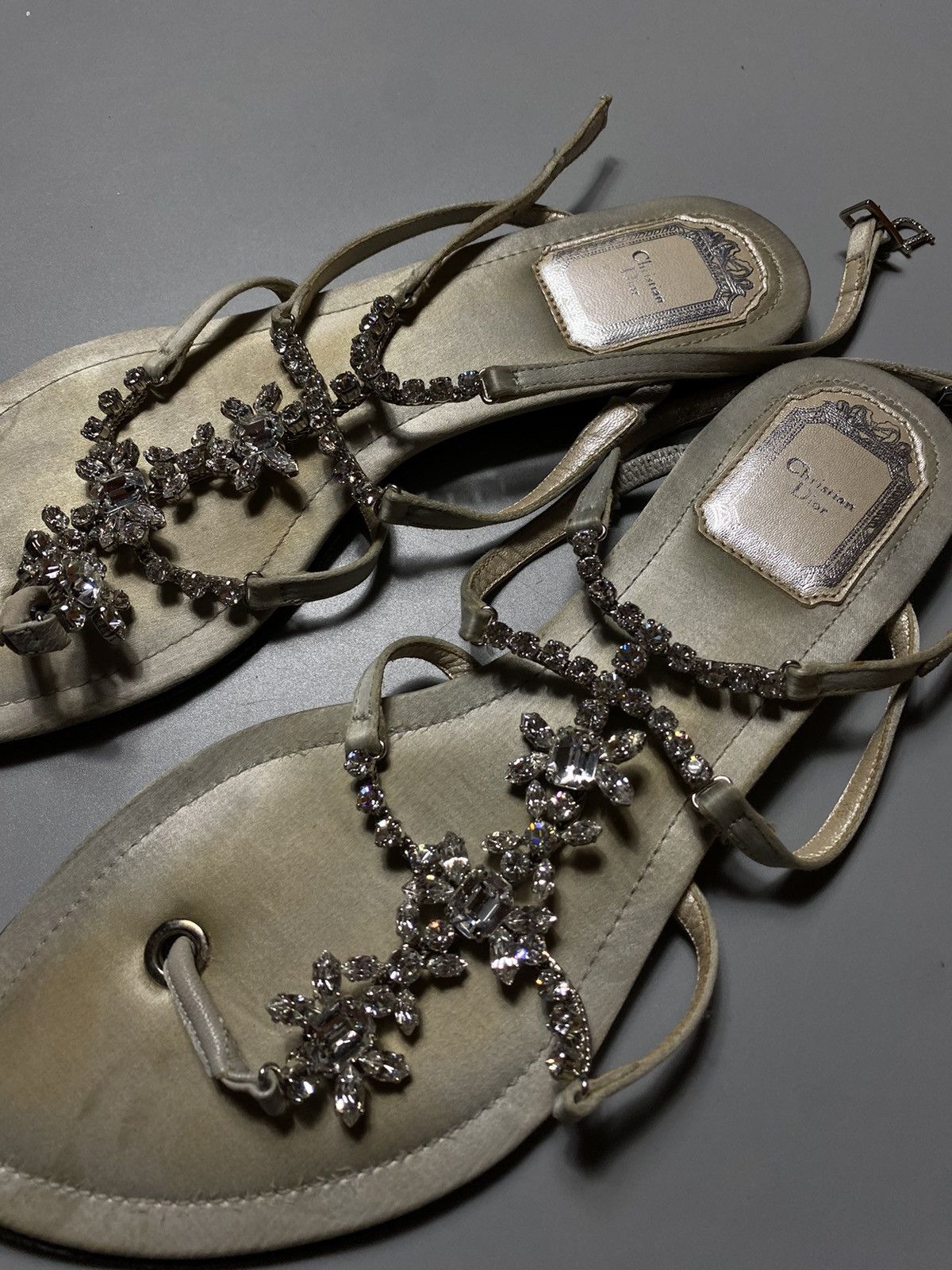 Dior × Swarovski × Vintage Dior vintage sandals with Swarovski stones Size US 8 / IT 38 - 2 Thumbnail