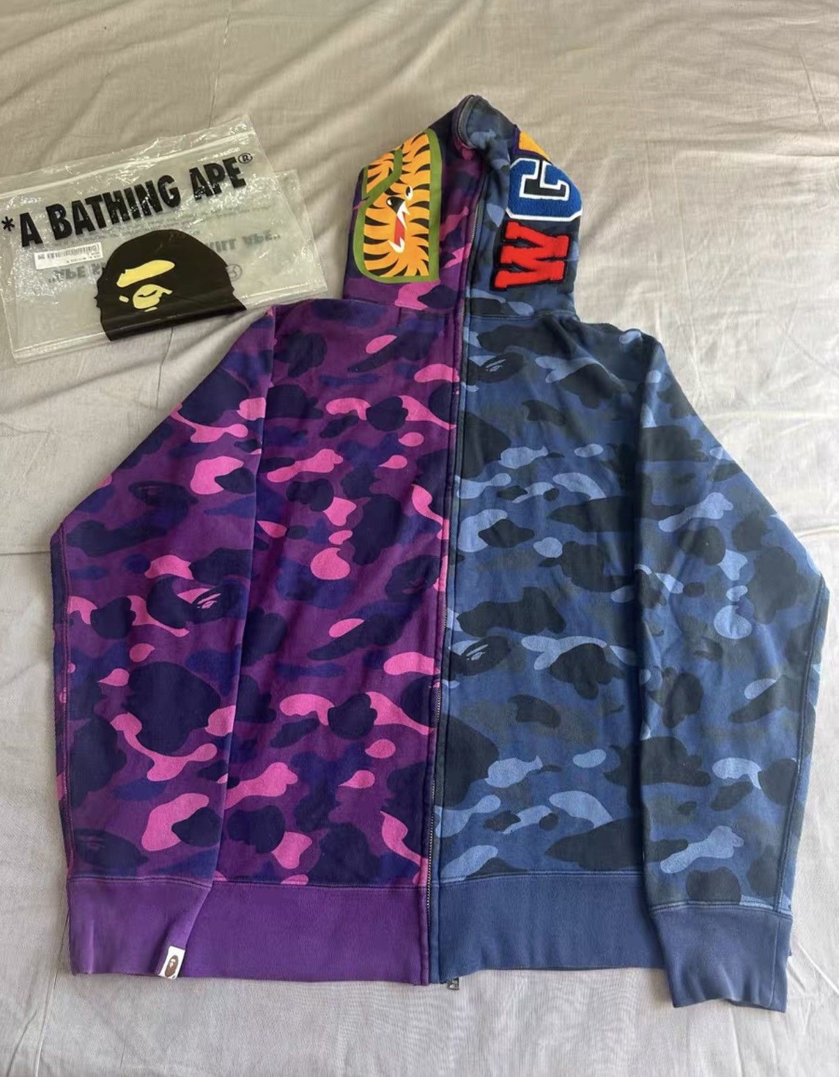 Bape BAPE Color Block Camo Shark Jacket K5 Size US XXL / EU 58 / 5 - 2 Thumbnail