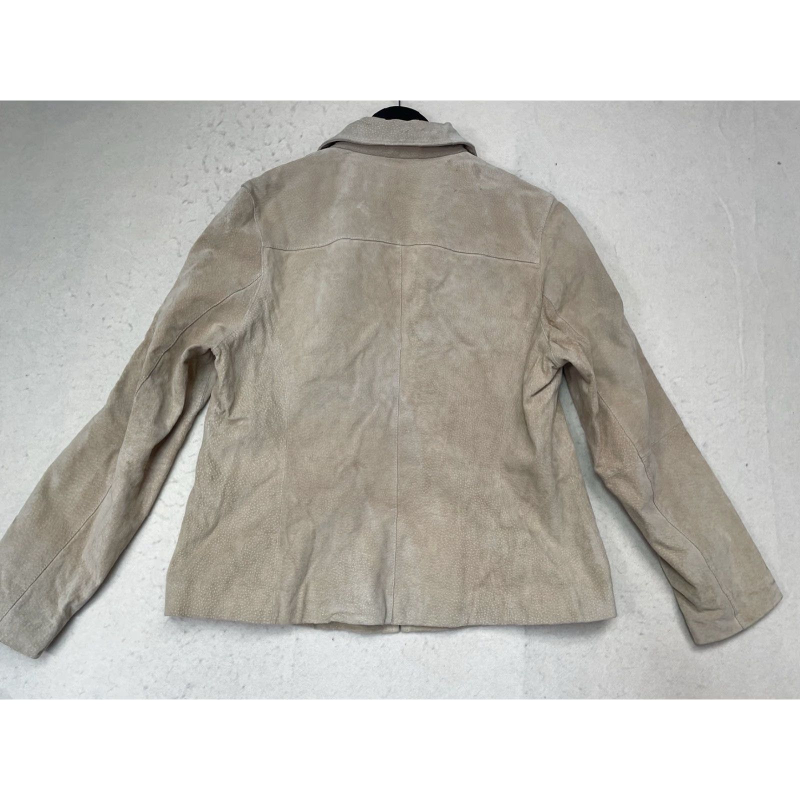 Vintage Boston Harbour Beige Suede Genuine Leather Zip Jacket Mens Size XL Size US XL / EU 56 / 4 - 4 Thumbnail