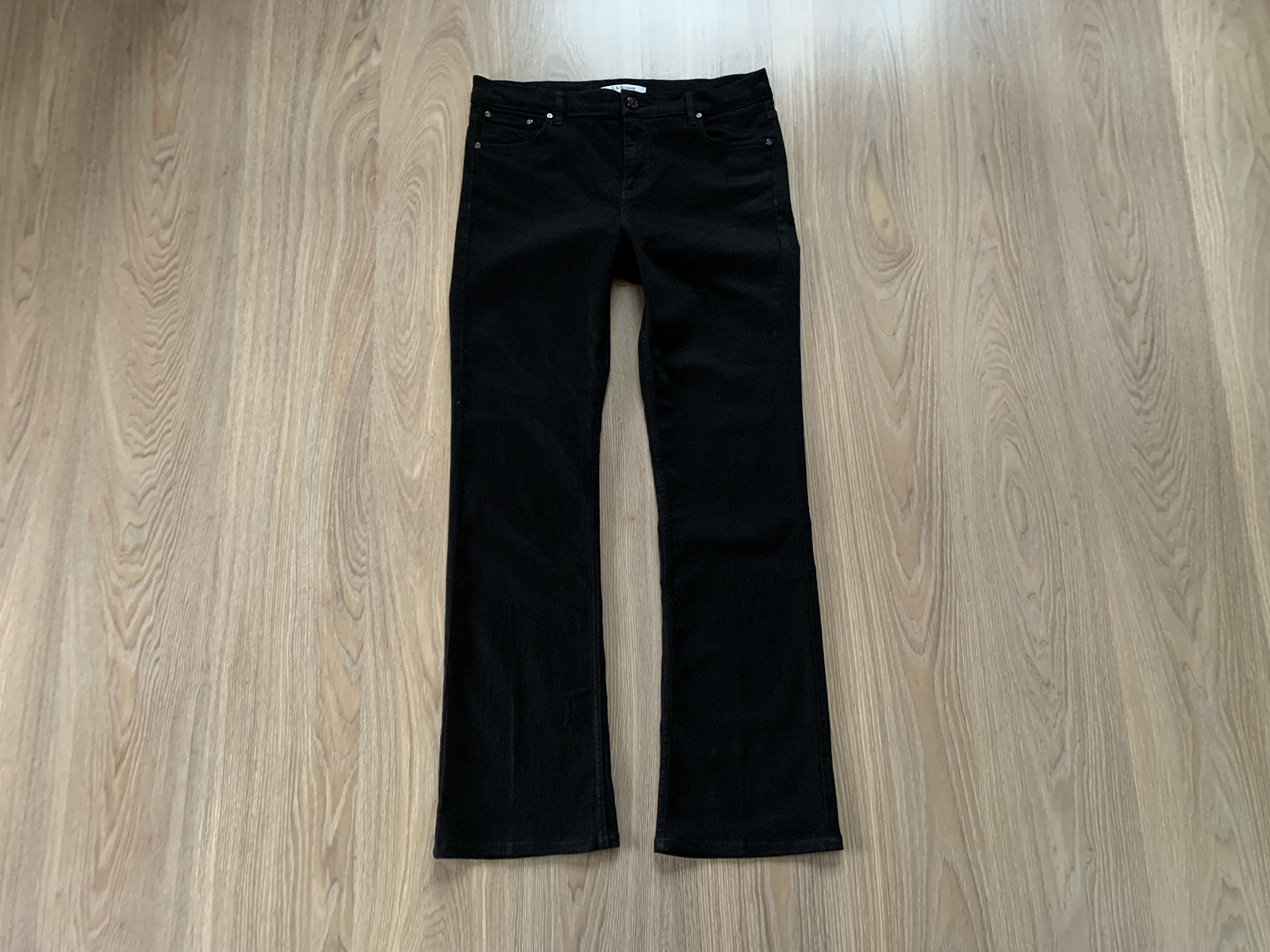 LK Bennett × Vintage LK Bennett London TR Dana Black Bell Bottom Stretch Jeans Size 32" / US 10 / IT 46 - 1 Thumbnail