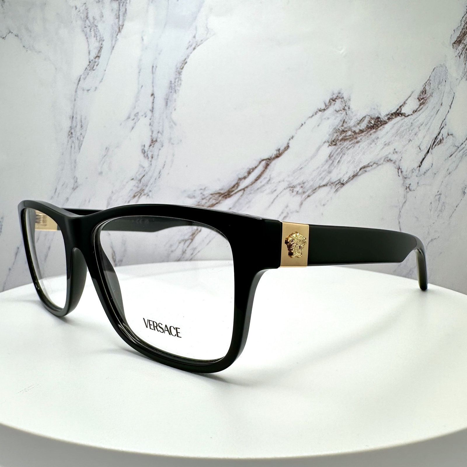 Versace New VERSACE Eyeglasses Black Square Gold Medusa Versace Size ONE SIZE - 4 Thumbnail