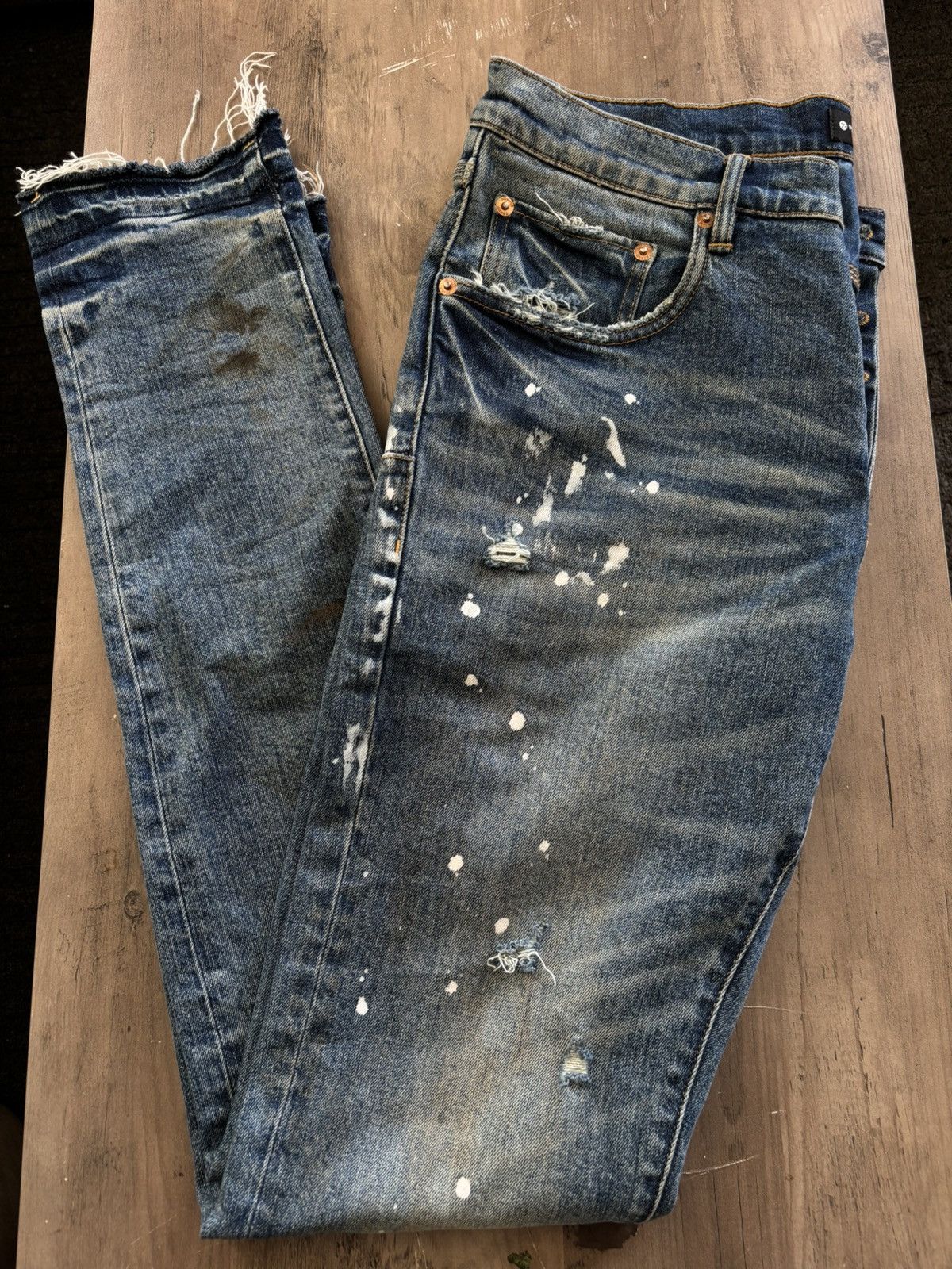 Purple Brand Purple Brand Distressed Slim Fit Jeans – Blue Size US 34 / EU 50 - 8 Thumbnail