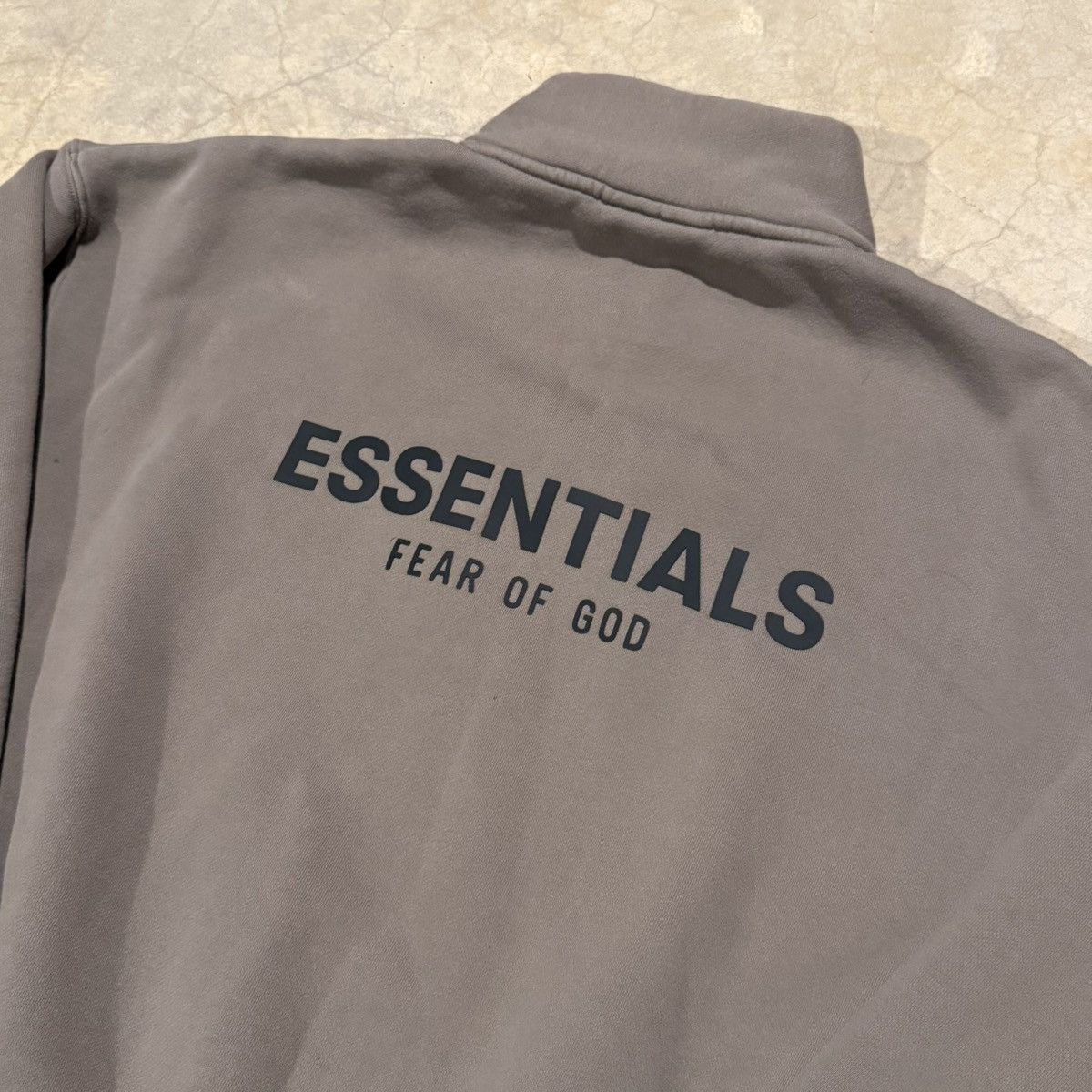 Essentials Fear of God Essentials Mockneck Half Zip Sweatshirt Taupe Size US XS / EU 42 / 0 - 8 Thumbnail