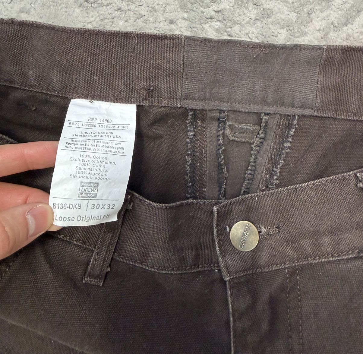 Carhartt Carhartt Double Knee Vintage Brown USA Pants Size US 32 / EU 48 - 6 Thumbnail