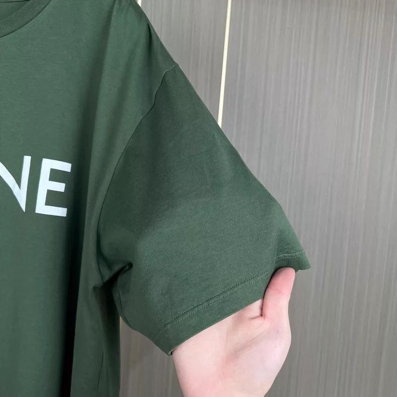 Celine Celine Green Short Sleeve TShirt Size L Size US L / EU 52-54 / 3 - 4 Thumbnail
