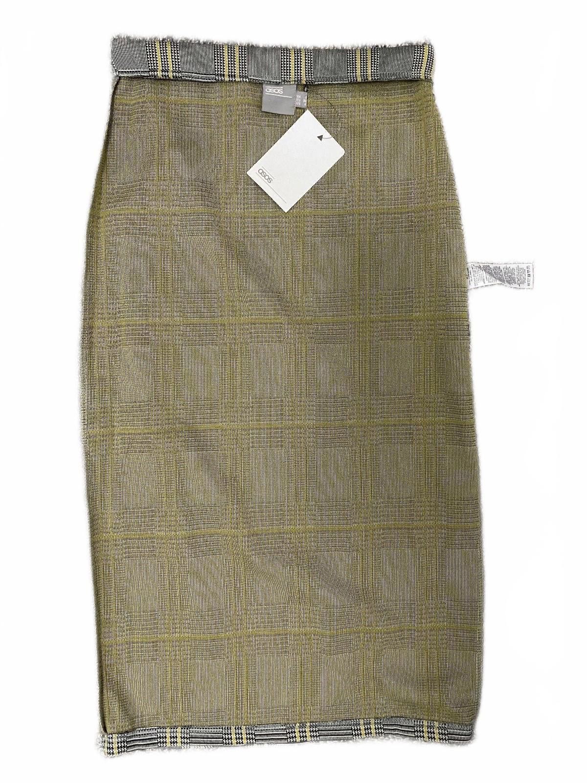 Asos NWT ASOS Pencil Skirt with Slit in Plaid (US 4) Size 27" / US 4 / IT 40 - 6 Thumbnail