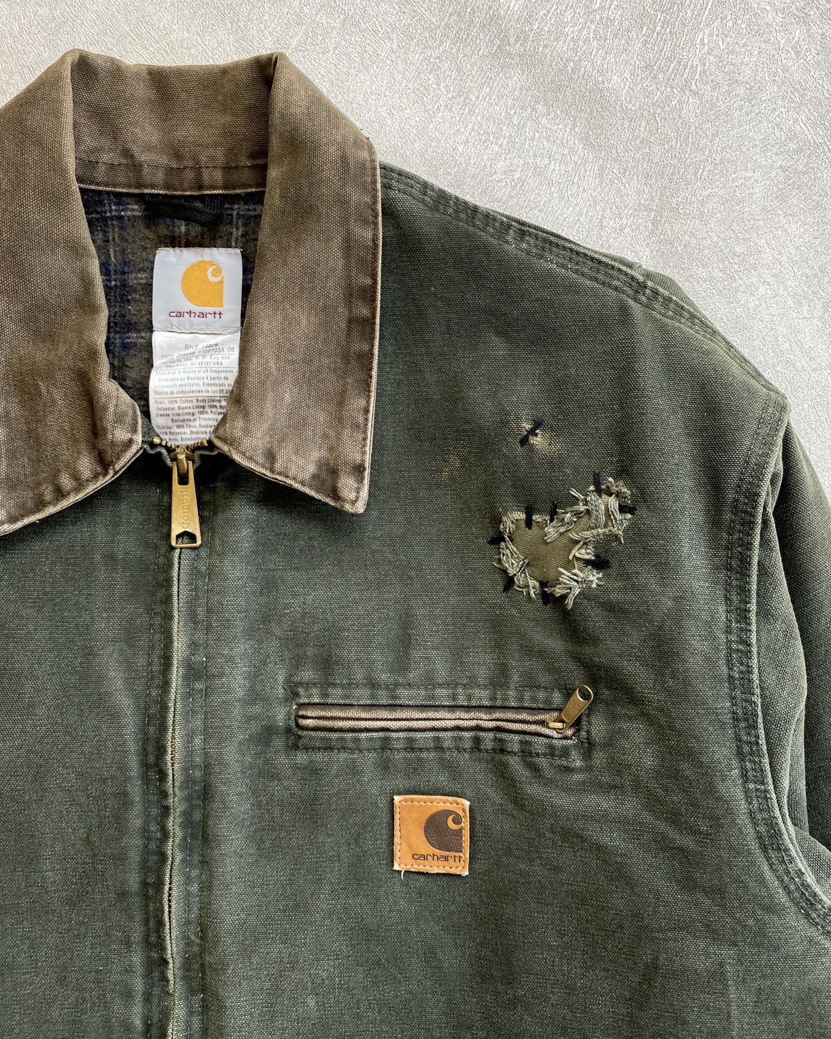 Carhartt Vintage Carhartt Detroit Blanked Lined Jacket - J97 MOS Size US XL / EU 56 / 4 - 3 Thumbnail