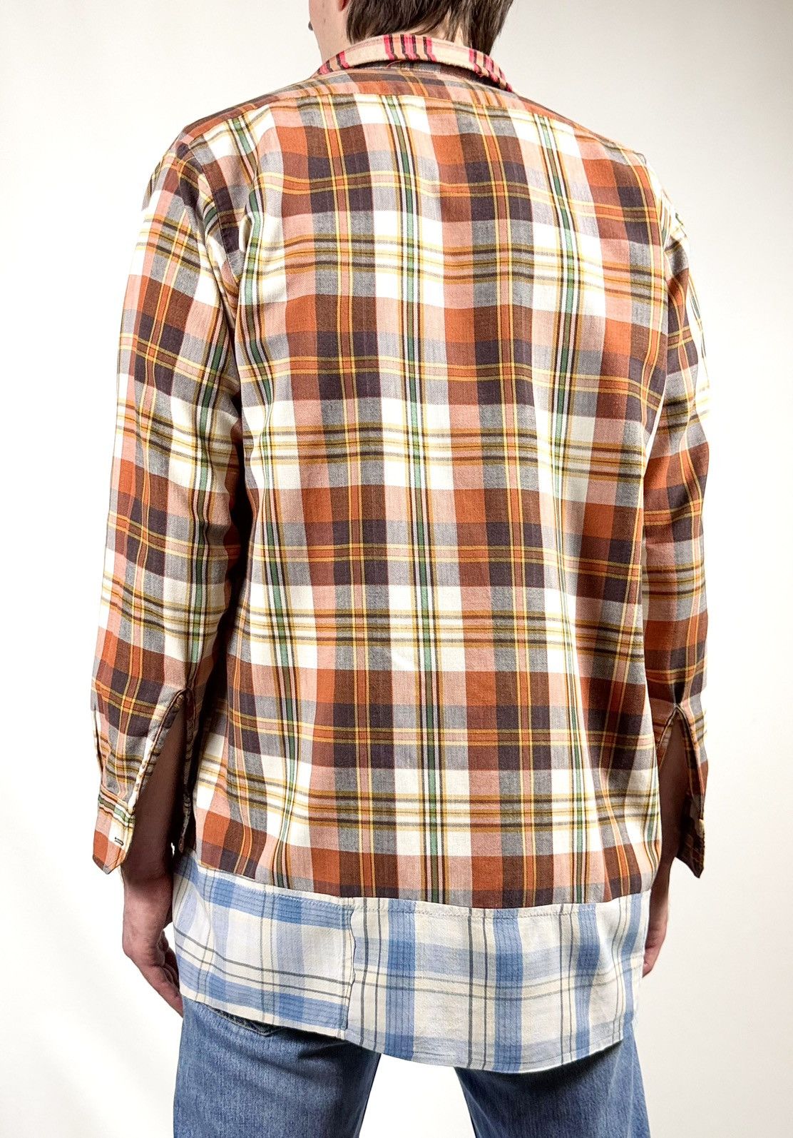 Vintage 80s Vintage Flannel Distressed Reconstructed Plaid Shirt Size US L / EU 52-54 / 3 - 7 Thumbnail