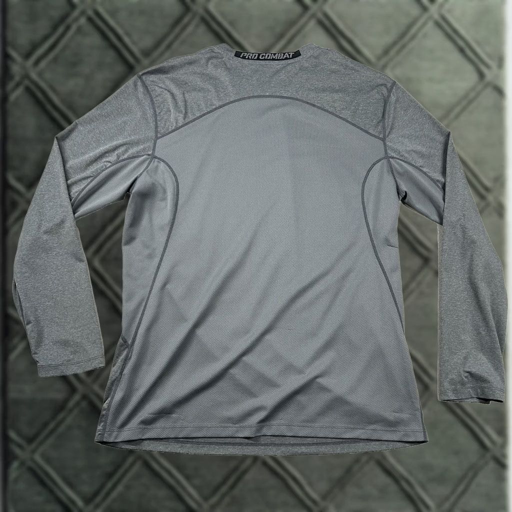 Nike Nike Pro Combat Shirt Mens XL Fitted Long Sleeve Gray Performance Gym Training Size US XL / EU 56 / 4 - 1 Thumbnail