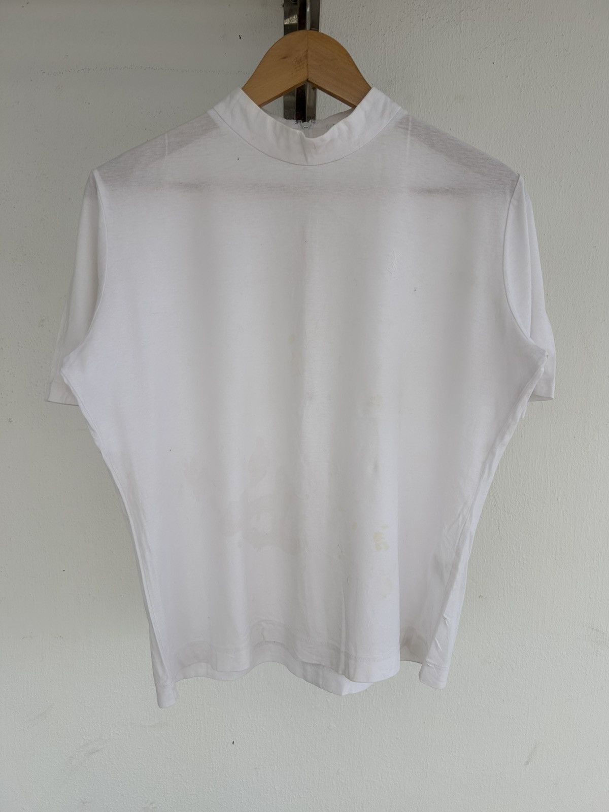 Yves Saint Laurent YSL Vintage Plain White Tee Size US M / EU 48-50 / 2 - 1 Thumbnail