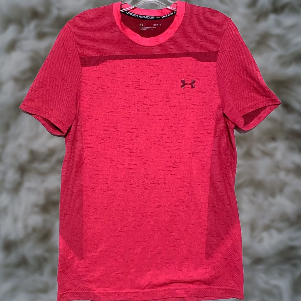 Under Armour Under Armour Fitted Athletic Shirt Mens M Pink Crew Neck Short Sleeve T-Shirt Athletic Activewear Casual Sportswear-chave> Size US M / EU 48-50 / 2 - 1 Thumbnail