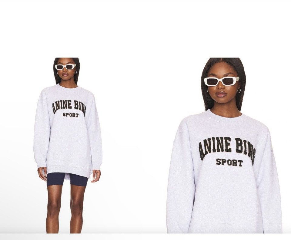 Anine Bing Anine Bing Sport Tyler Sweatshirt Heather Grey Large NWT Size L / US 10 / IT 46 - 1 Thumbnail