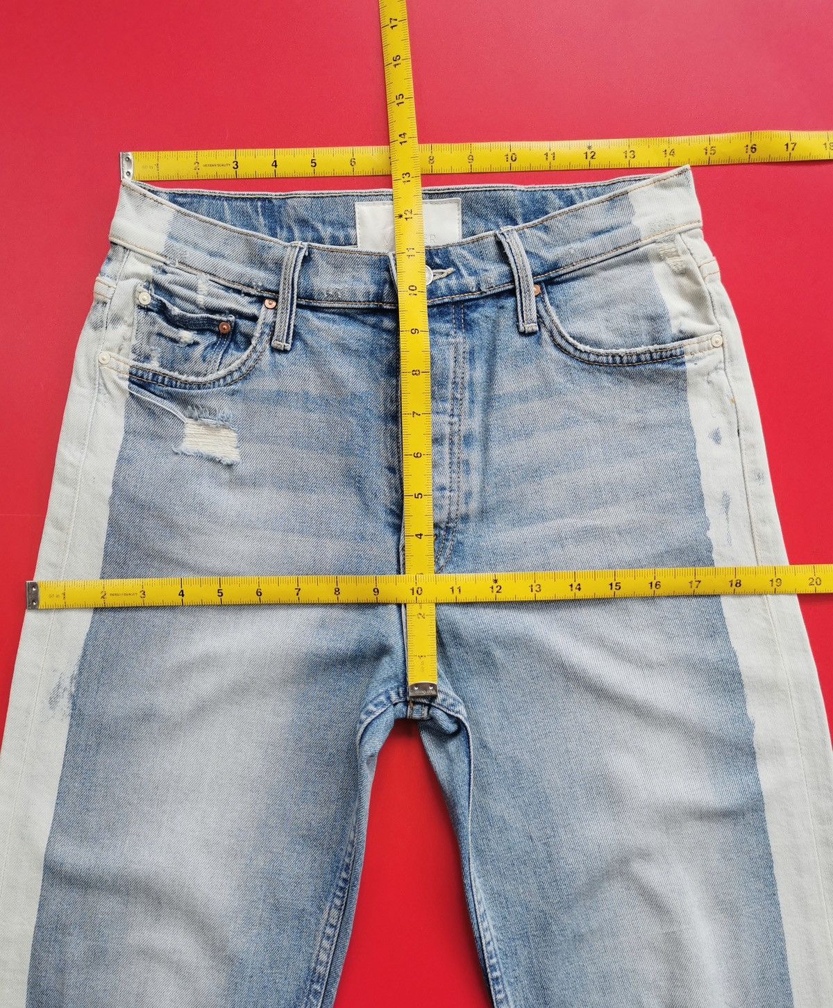 MOTHER Mother The Trasher Stripe Confession Jeans Size 29" - 15 Thumbnail