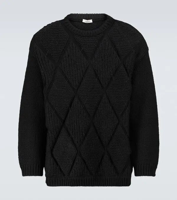 Valentino o1y0525 Crewneck Sweater in Black Size US XL / EU 56 / 4 - 1 Thumbnail