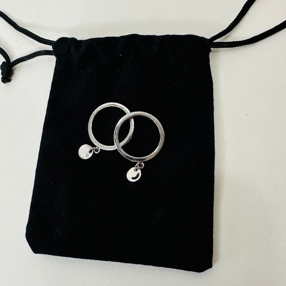 Dior Vintage Dior Silver Logo Charm Rings Size 5.75 Pair Fair C Size ONE SIZE - 2 Thumbnail