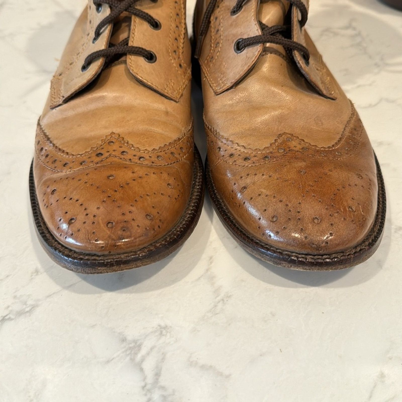 Asos ASOS Brogue leather lace up boots wingtip academia size 10 Size US 10 / EU 43 - 3 Thumbnail