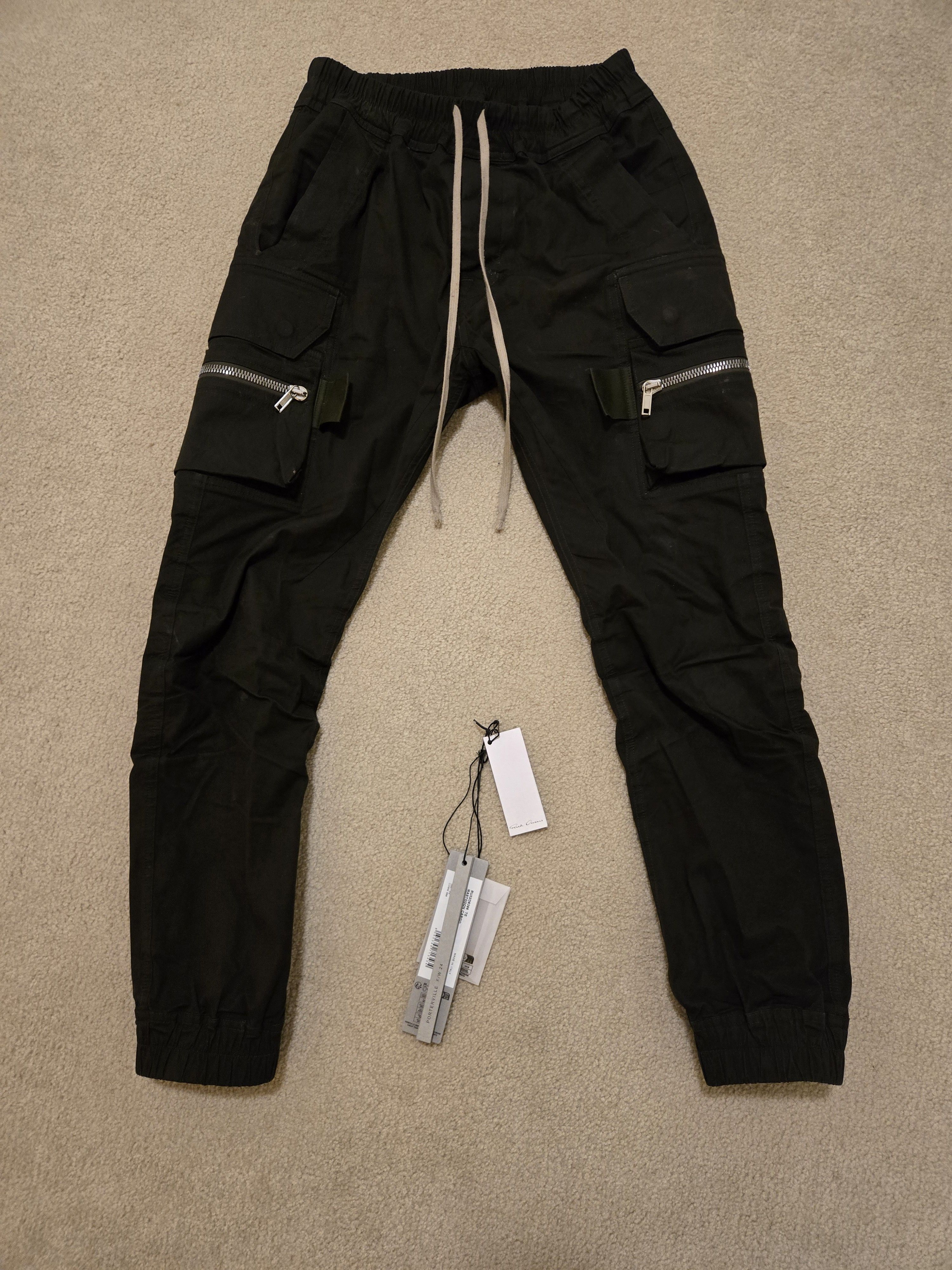 Rick Owens RU01B1396-TE Mastodon Cargo Long Pants Mens 46