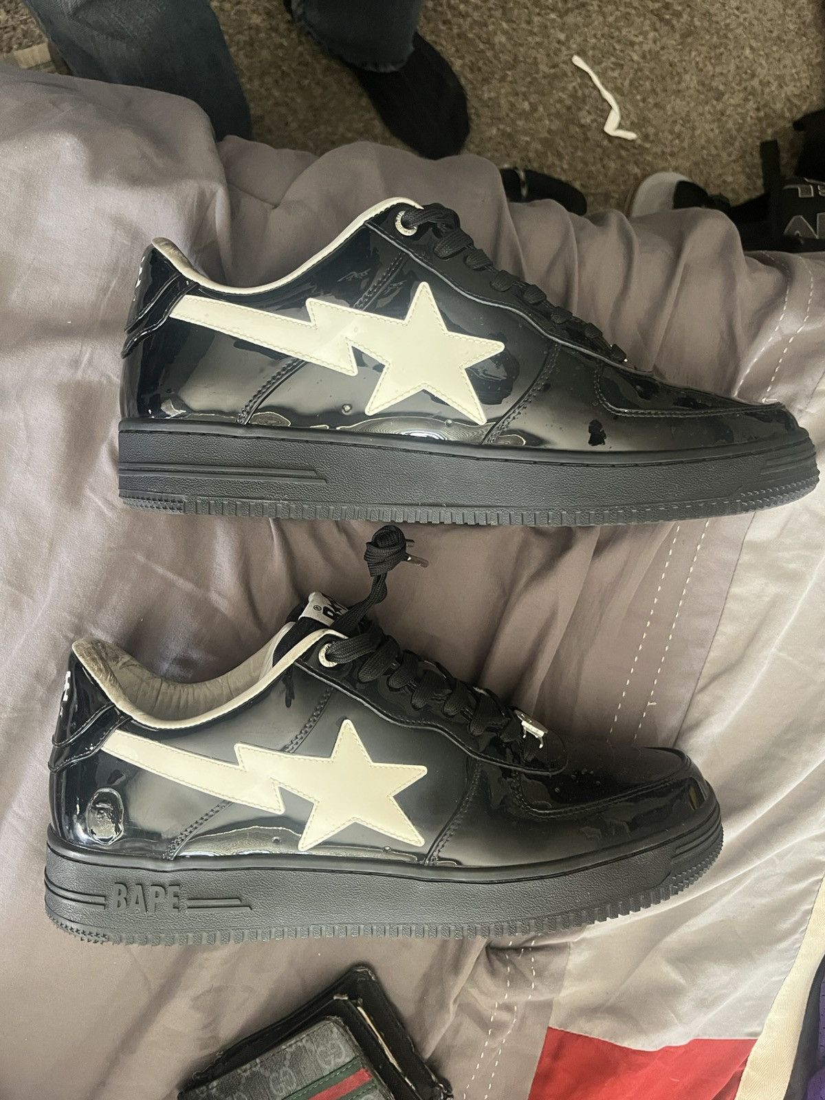 Bape PATENT BLACK #2 Size US 12 / EU 45 - 2 Thumbnail