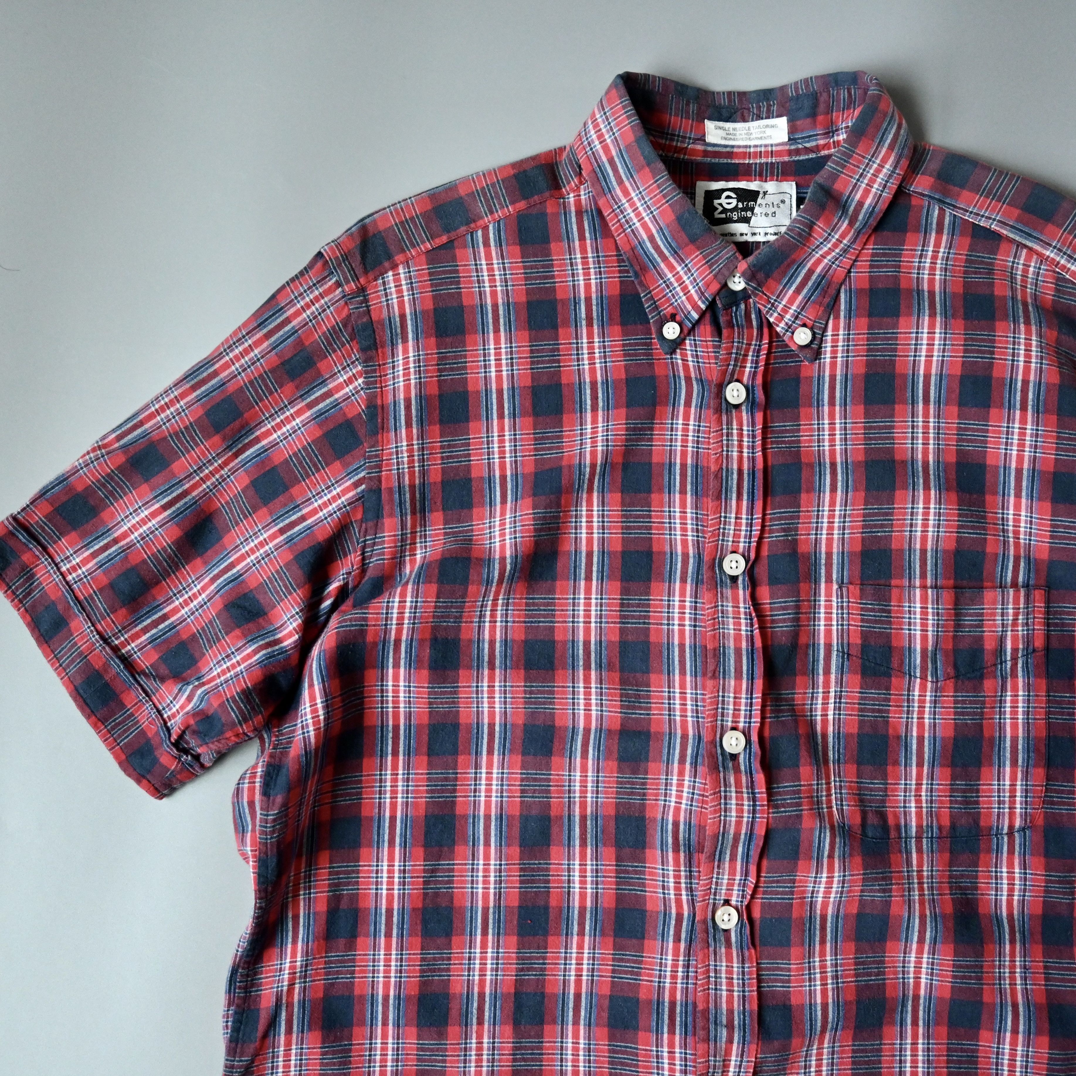 Engineered Garments 2000s ENGINEERED GARMENTS plaid cotton short sleeve BD shirt Size US M / EU 48-50 / 2 - 7 Thumbnail