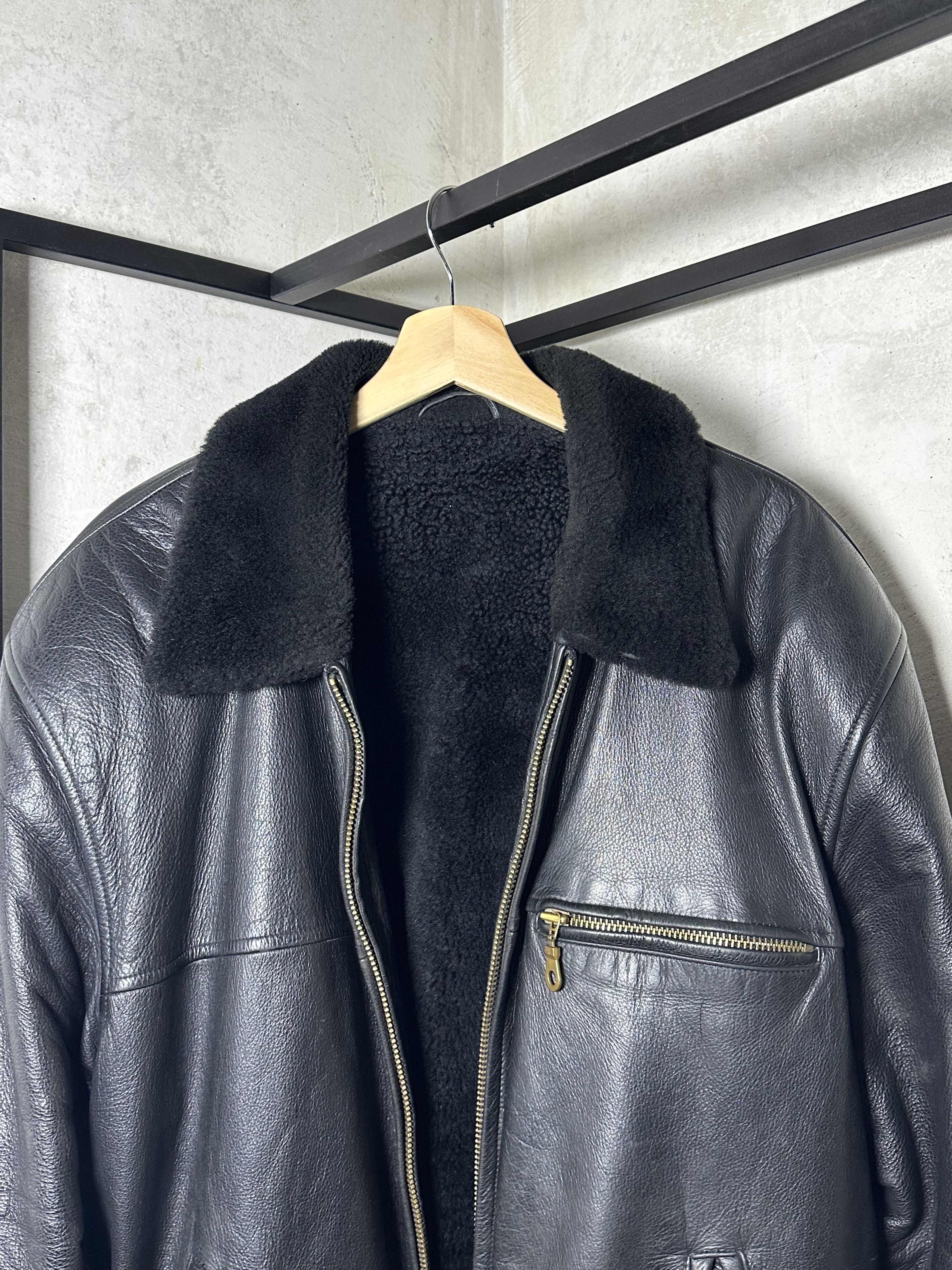Genuine Leather Vintage Aviator Shearling Leather Jacket Size US L / EU 52-54 / 3 - 5 Thumbnail