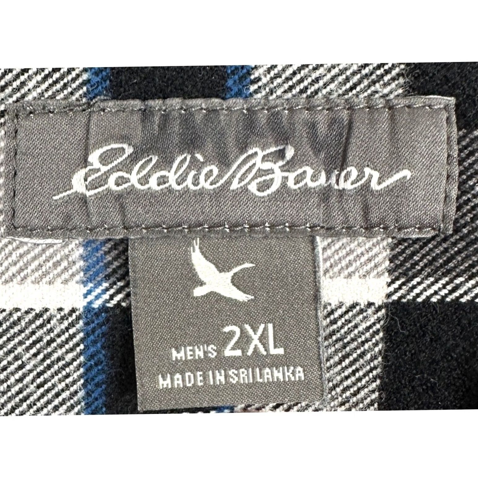 Eddie Bauer Eddie Bauer Shirt Mens 2XL Black Grey Classic Fit Flannel Plaid Button Down EUC Size US XXL / EU 58 / 5 - 4 Thumbnail