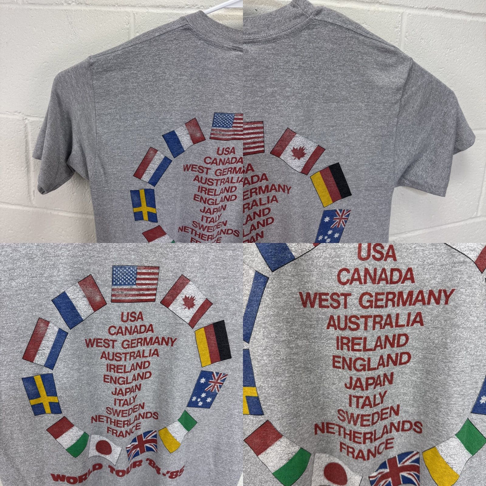 Vintage VINTAGE Bruce Springsteen E Street Band World Tour 84-85 T Shirt XL USA Gray Mens 80s Band USA World Tour Shirt XL Gray Short Sleeve Crew Neck Size US XL / EU 56 / 4 - 9 Thumbnail