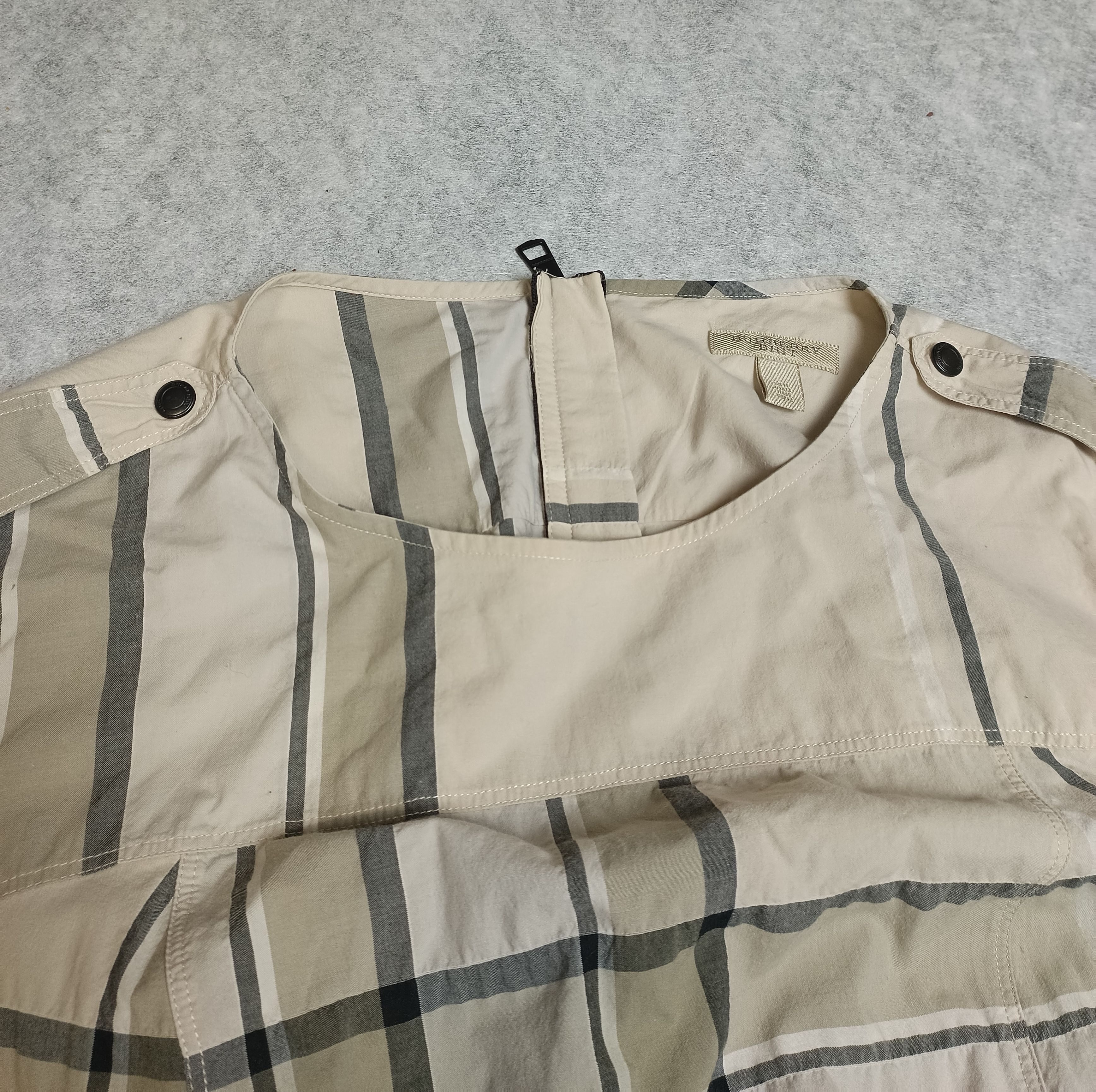Burberry Burberry Brit Kristie Dress Nova Check Plaid Beige Grey US12 Size L / US 10 / IT 46 - 10 Thumbnail