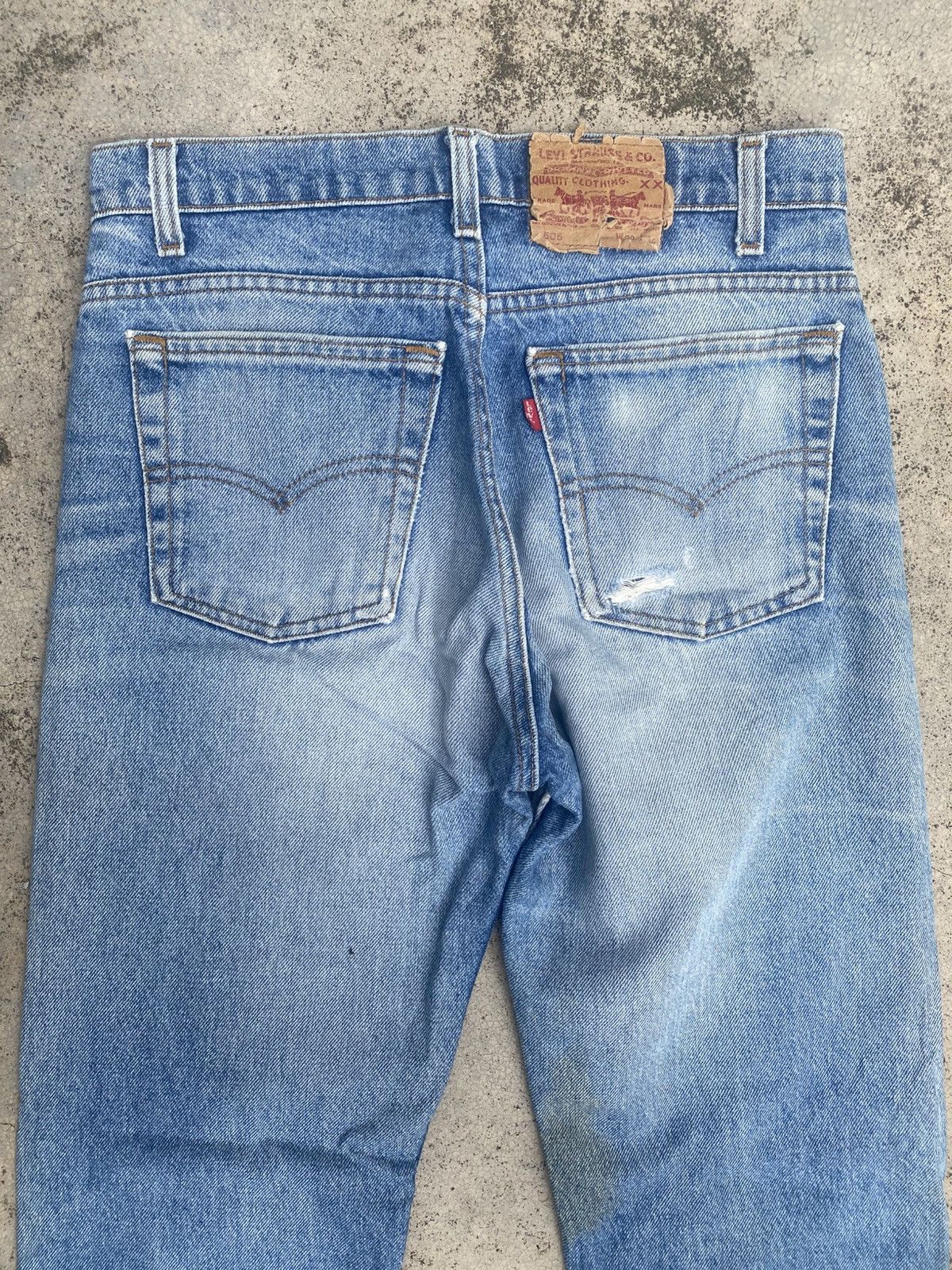 Levi's × Levi's Vintage Clothing × Vintage Vintage Levis 505 Faded Blue Jeans Size US 29 - 12 Thumbnail