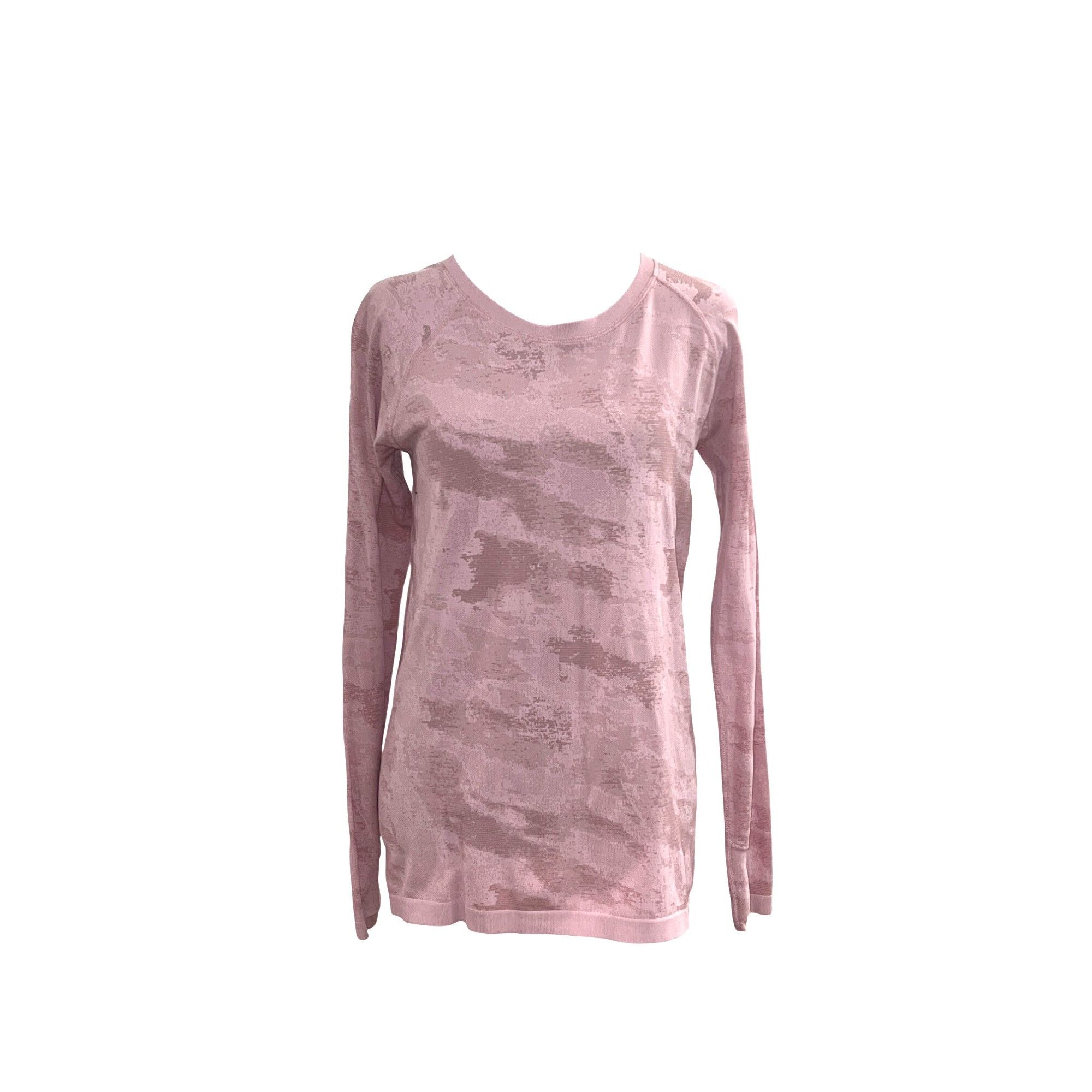 Athleta Athleta Womens Long Sleeve Seamless Top Pink Camo Print Size Size S / US 4 / IT 40 - 2 Thumbnail