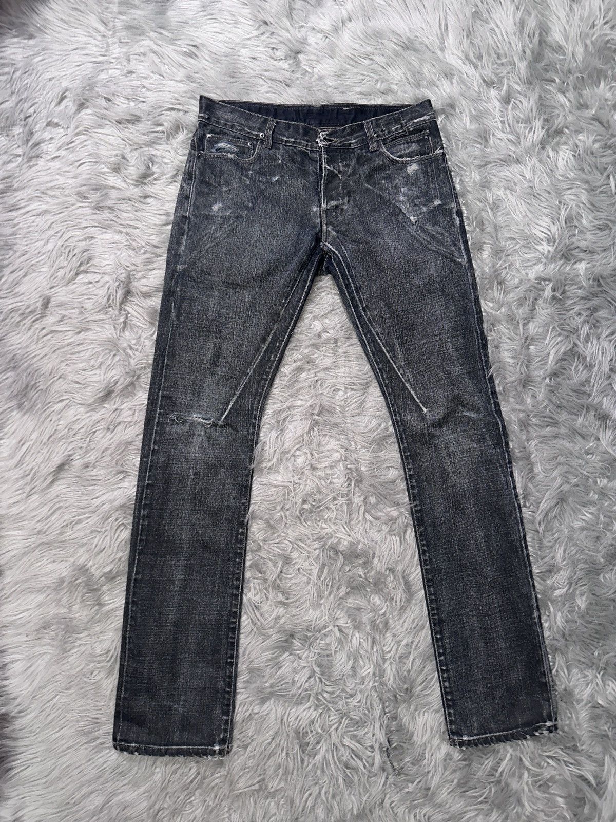 SS09 Rick Owens Black Wash Detroit Cut Denim