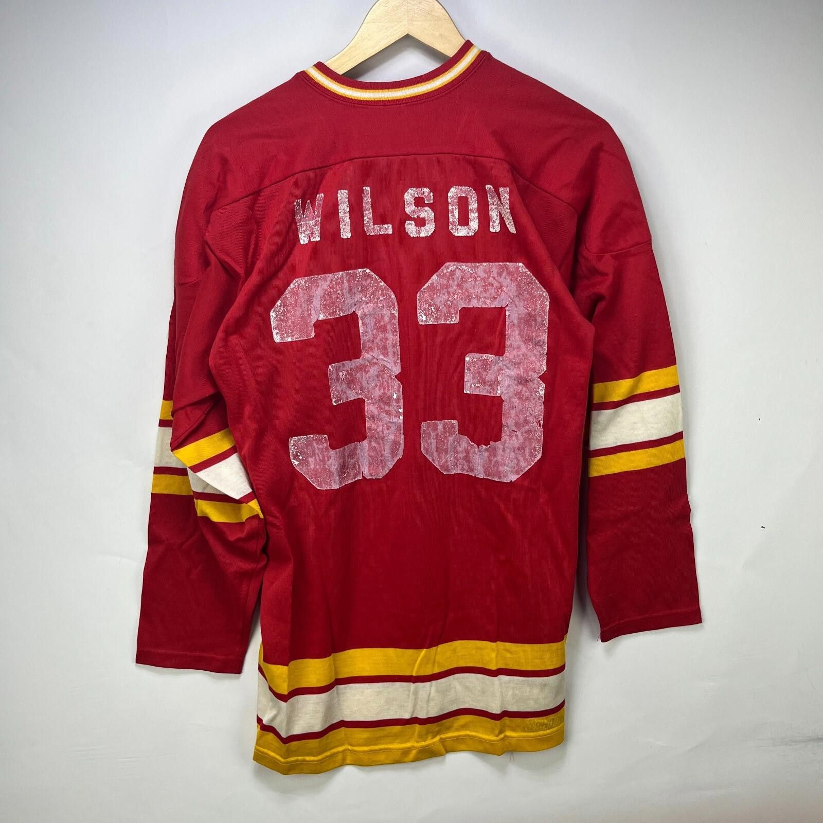 Ccm Vintage 80s Calgary Flames Hockey Jersey Medium Carey Wilson Size ONE SIZE - 5 Thumbnail
