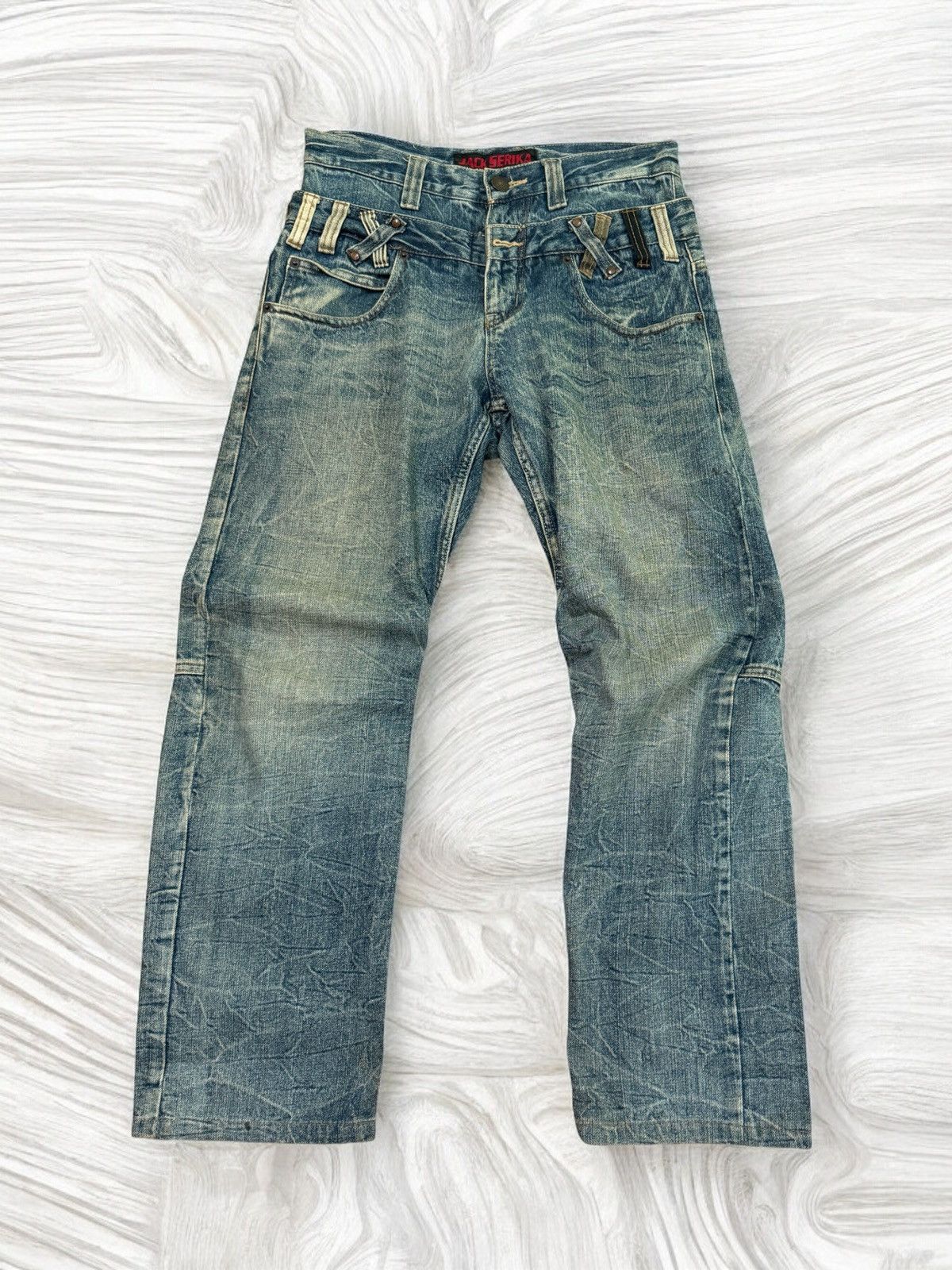 Le Grande Bleu (L.G.B.) JACK SERIKA DOUBLE WAIST ACID MUD WASH DENIM Size US 28 / EU 44 - 1 Thumbnail