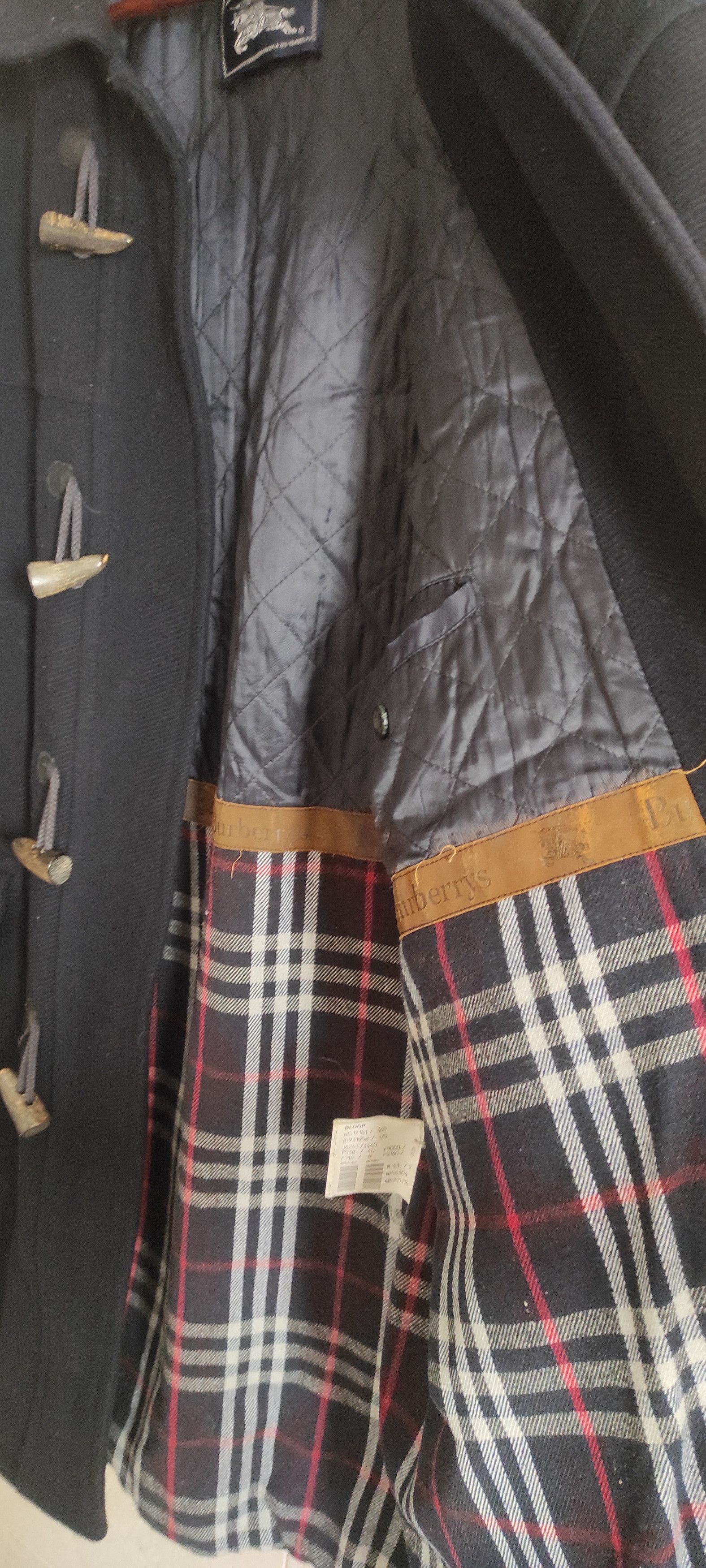 Burberry × Vintage Burberrys Mens Nova Check Wool Duffle Coat Made In Spain Size US L / EU 52-54 / 3 - 9 Thumbnail