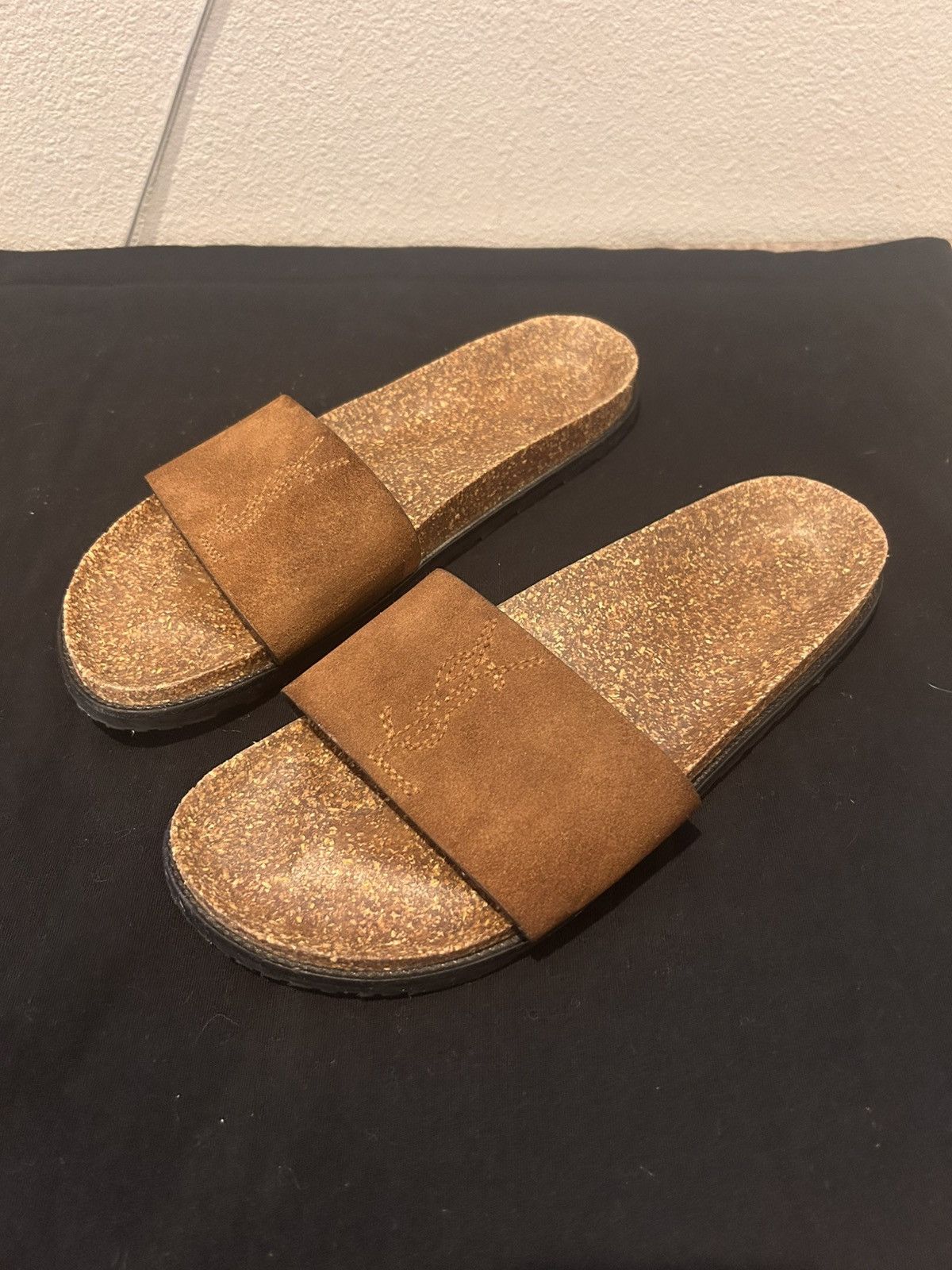 Yves Saint Laurent Saint Laurent YSL Suede Cork Slides Brown Size 41 / US 8.5 Size US 8.5 / EU 41-42 - 3 Thumbnail