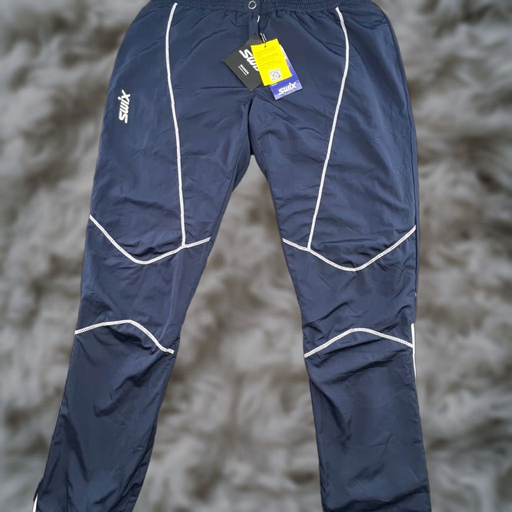 Vintage Swix Nordic X Cross Country Ski Pants Womens XL Touring Blue athletic Water Resistant Quick Dry Lightweight Softshell Track Pants Size 40" / US 18 - 1 Thumbnail